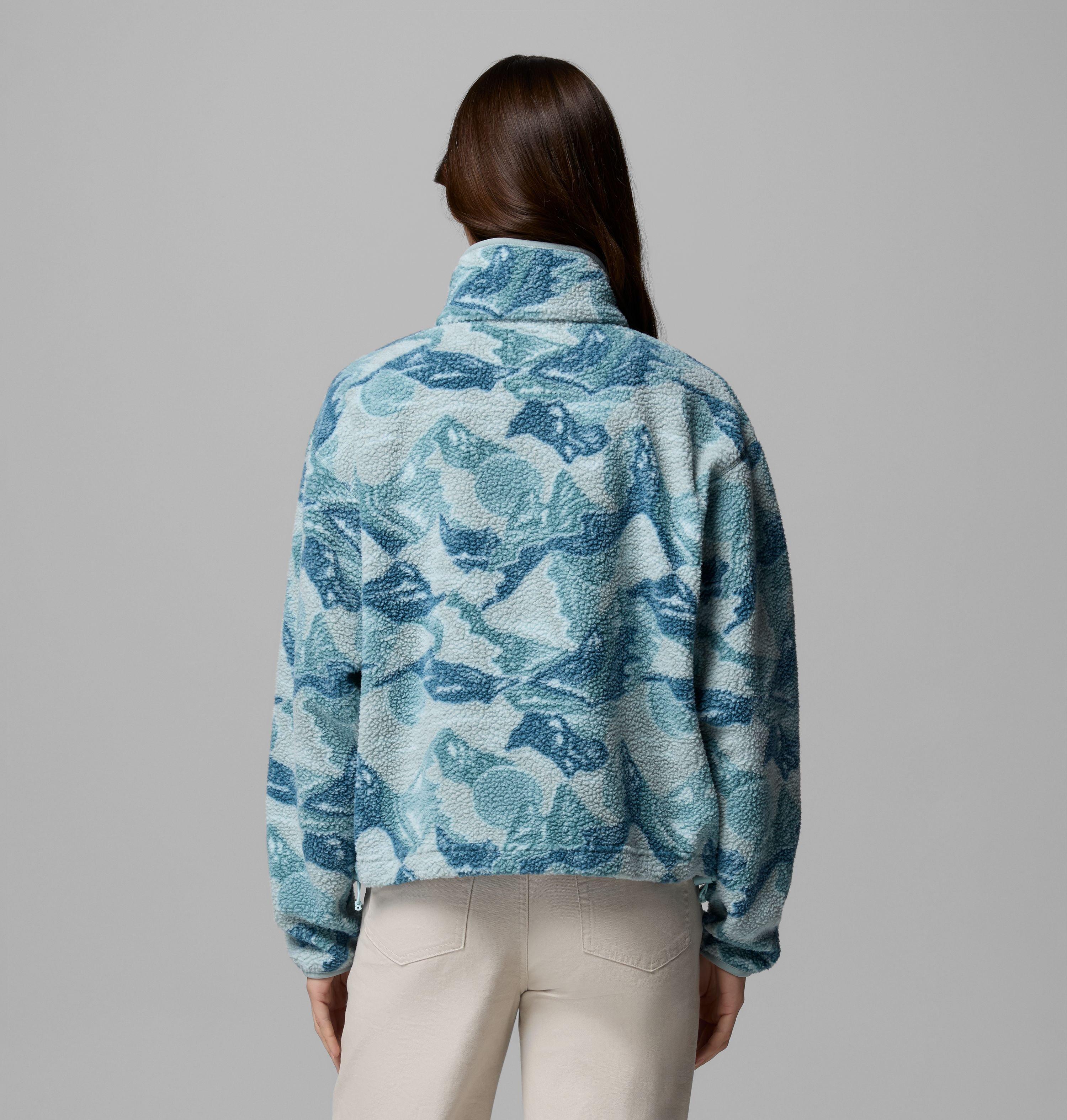 Women's Helvetia II Printed Cropped Half Snap Fleece Pullover | 482 | XXL 3