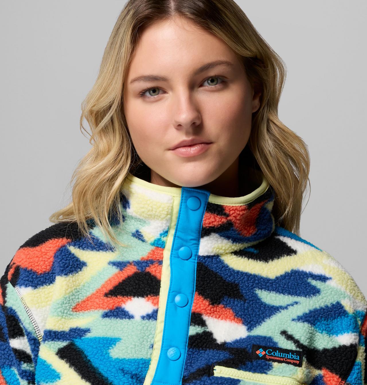 Women's Helvetia™ II Printed Cropped Half Snap Fleece Pullover 5