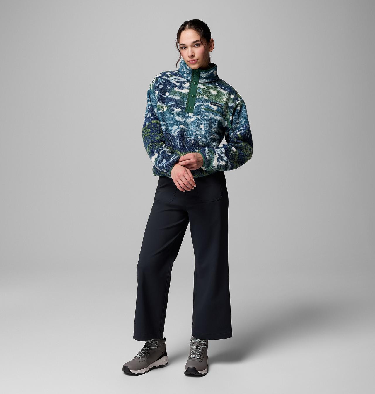 Women's Helvetia™ II Printed Cropped Half Snap Fleece Pullover | 492 | XL 2