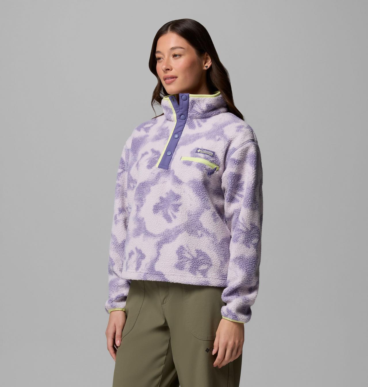 Women's Helvetia™ II Printed Cropped Half Snap Fleece Pullover | 525 | XXL 4