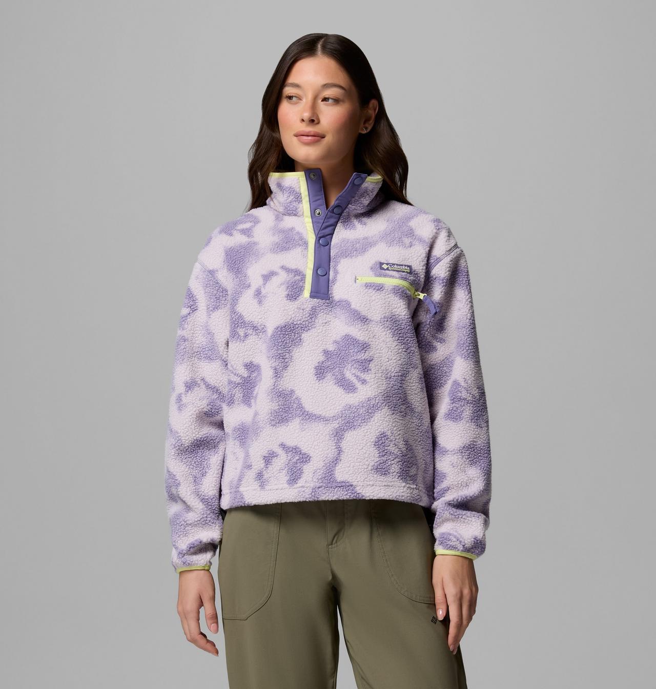 Women's Helvetia™ II Printed Cropped Half Snap Fleece Pullover | 525 | XXL 1