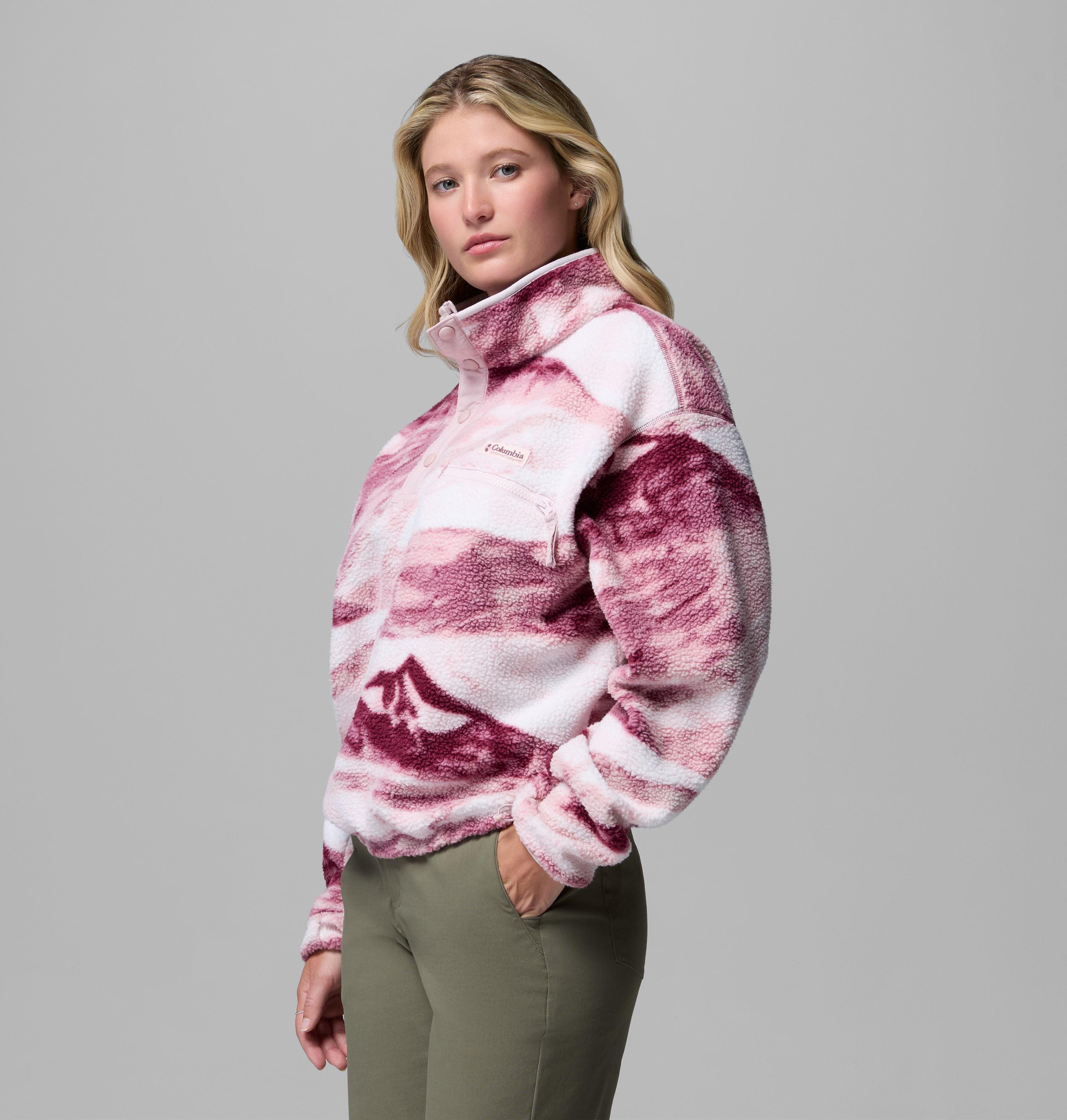 Women's Helvetia II Printed Cropped Half Snap Fleece Pullover | 553 | S 4