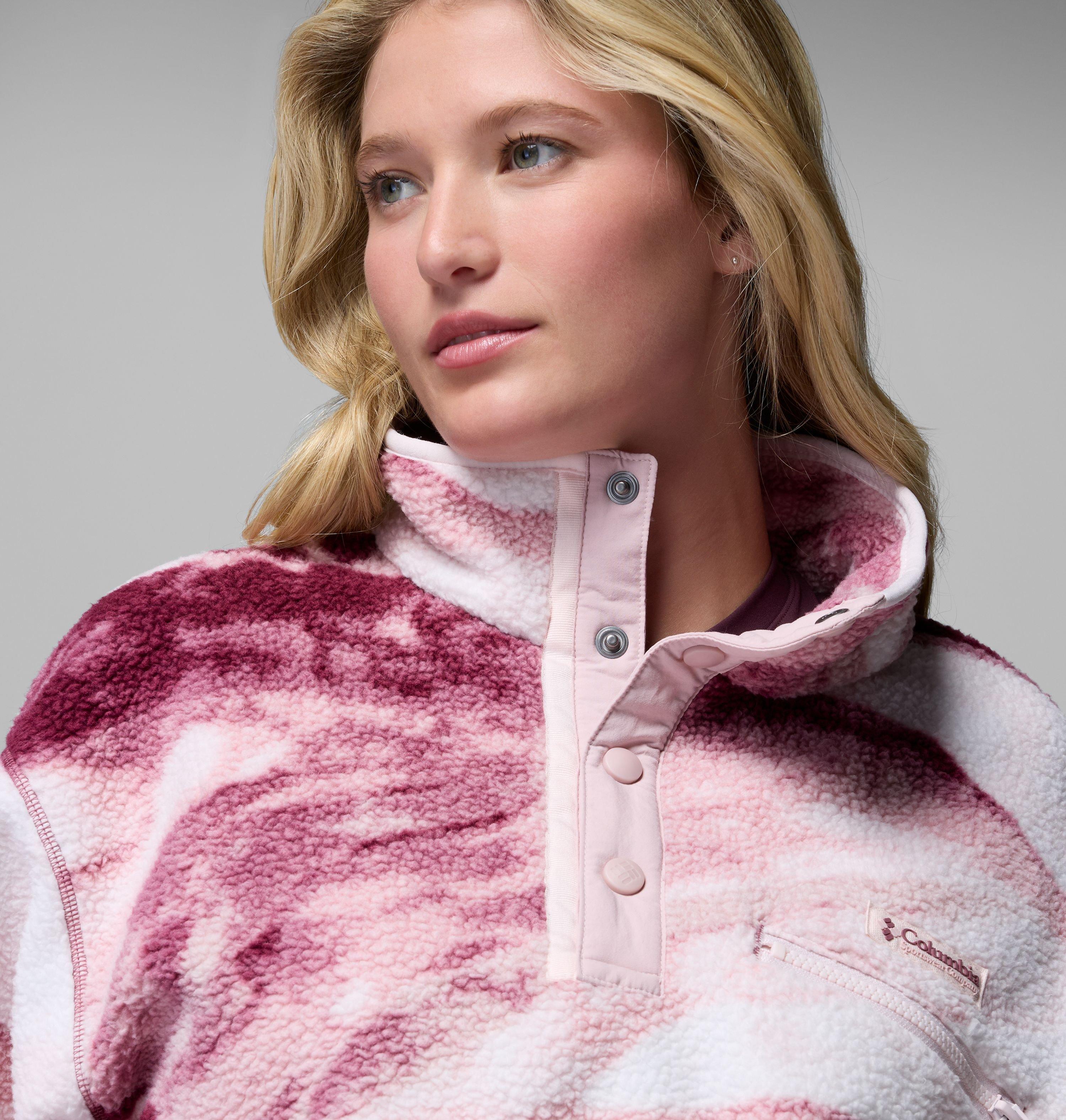 Women's Helvetia II Printed Cropped Half Snap Fleece Pullover | 553 | S 5