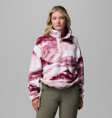 Helvetia II Printed Cropped Half Snap, Color: Antique Mauve, Summits, image 15