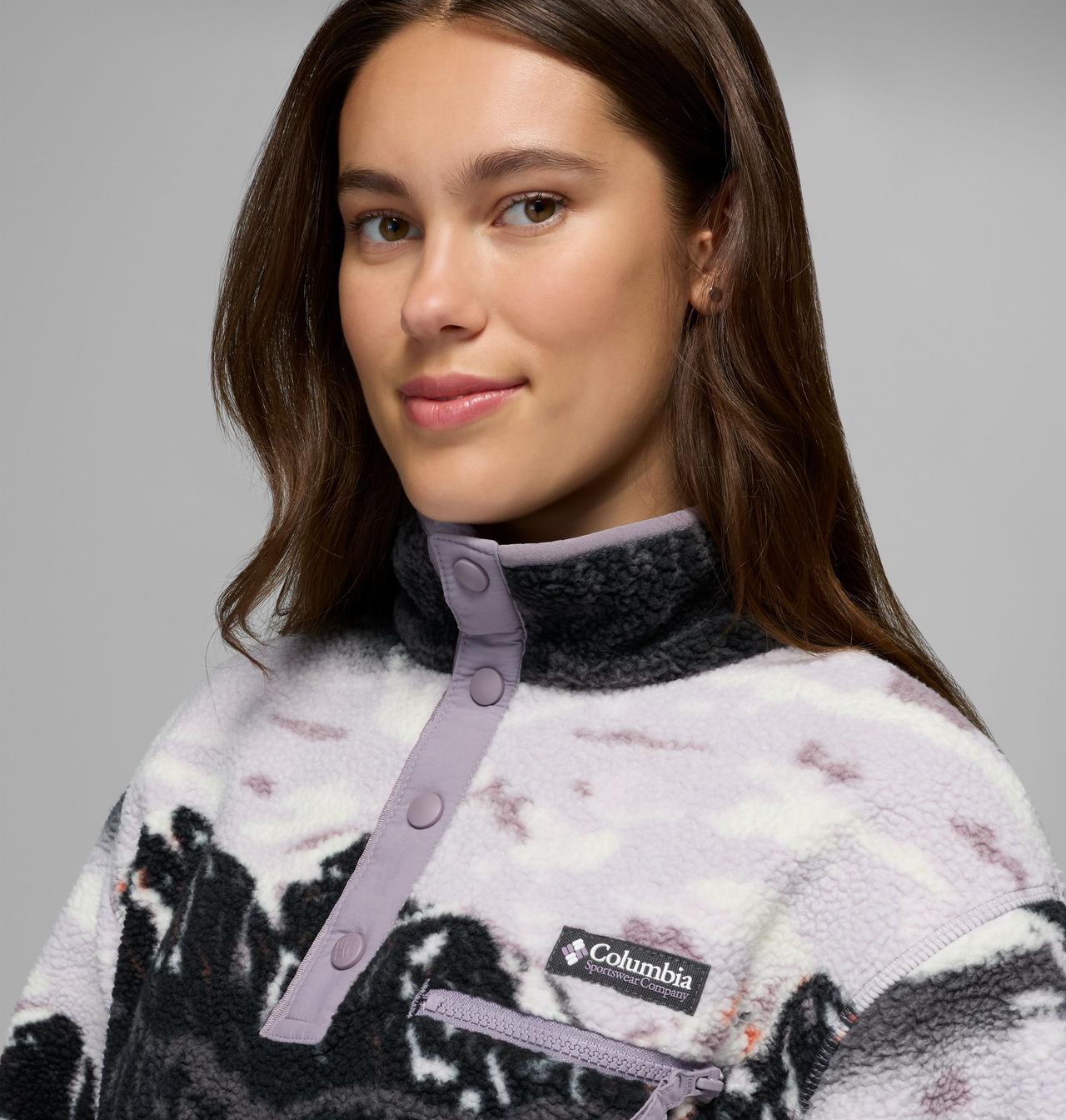 Women's Helvetia™ II Printed Cropped Half Snap Fleece Pullover | 554 | M 5