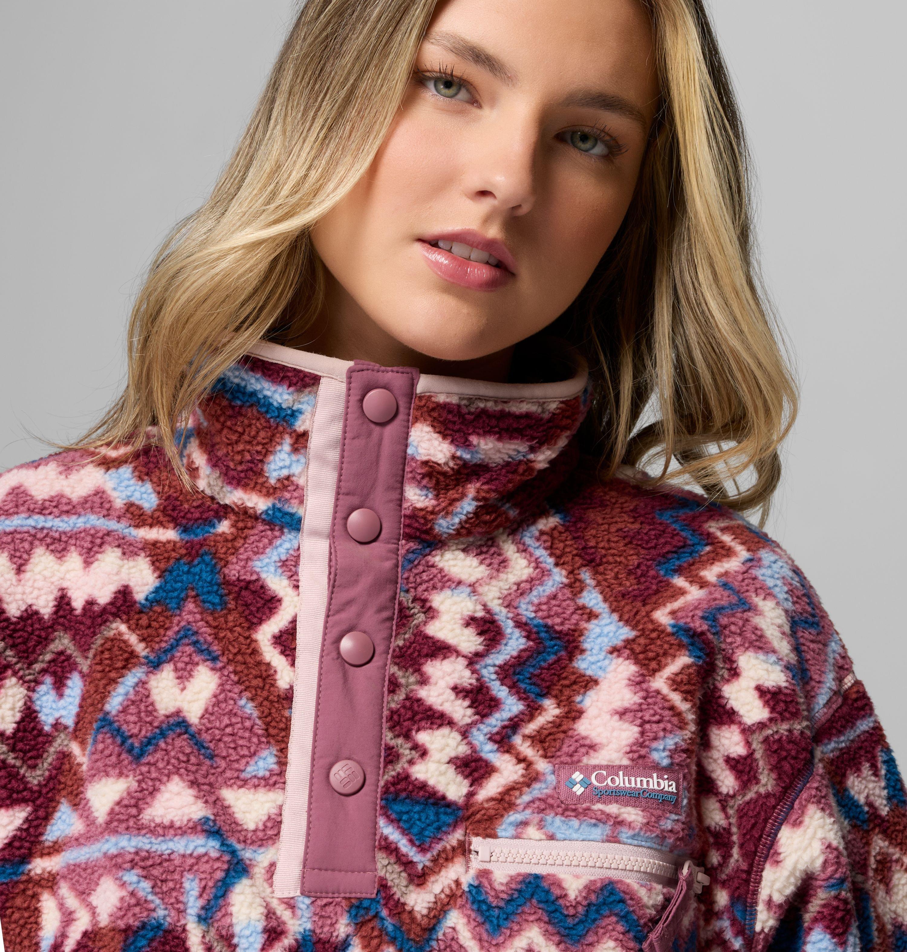 Women's Helvetia II Printed Cropped Half Snap Fleece Pullover | 555 | XXL 5