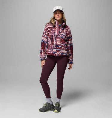 Helvetia II Printed Cropped Half Snap, Color: Antique Mauve, Geomix, image 30