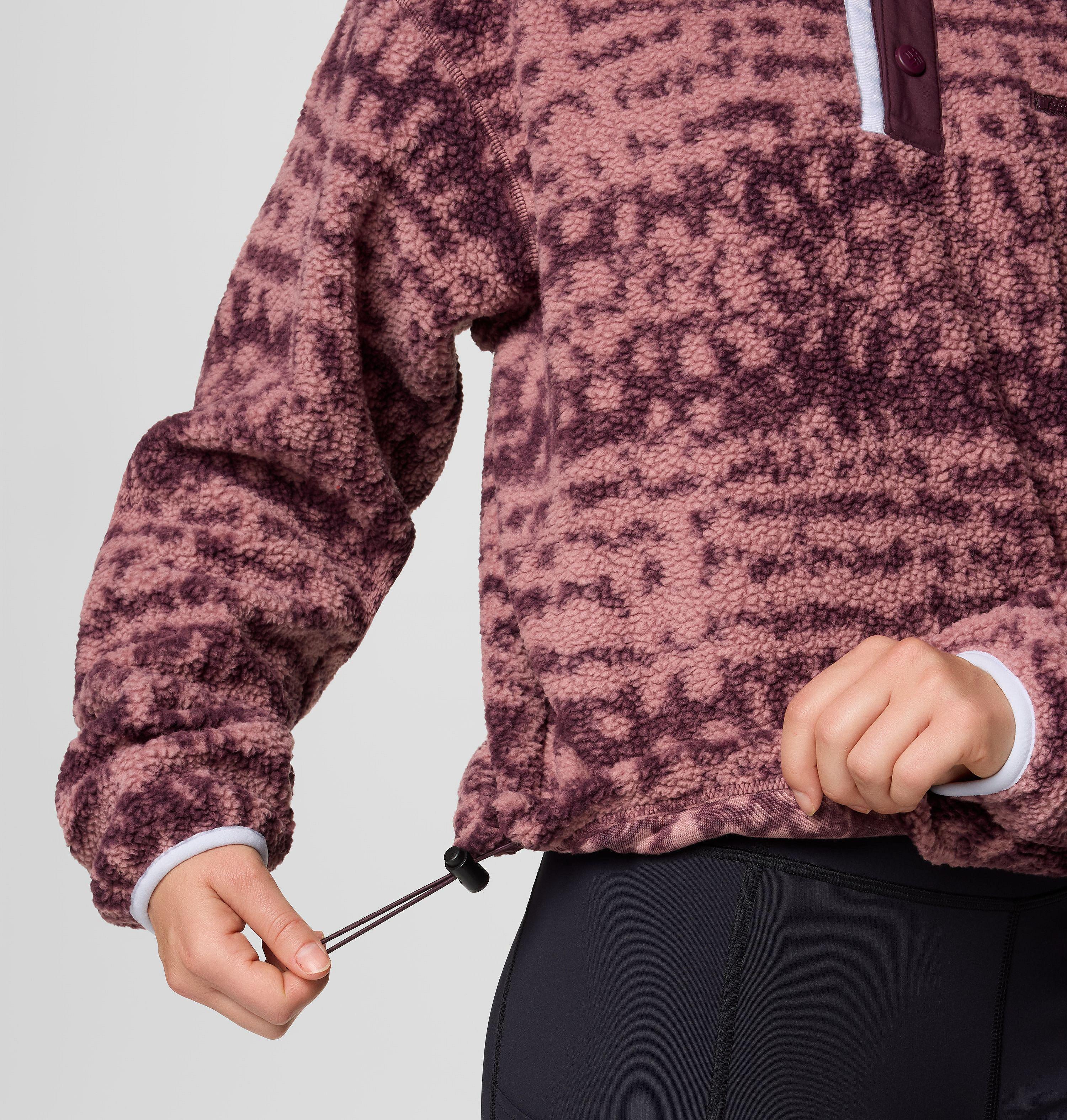 Women's Helvetia II Printed Cropped Half Snap Fleece Pullover 6