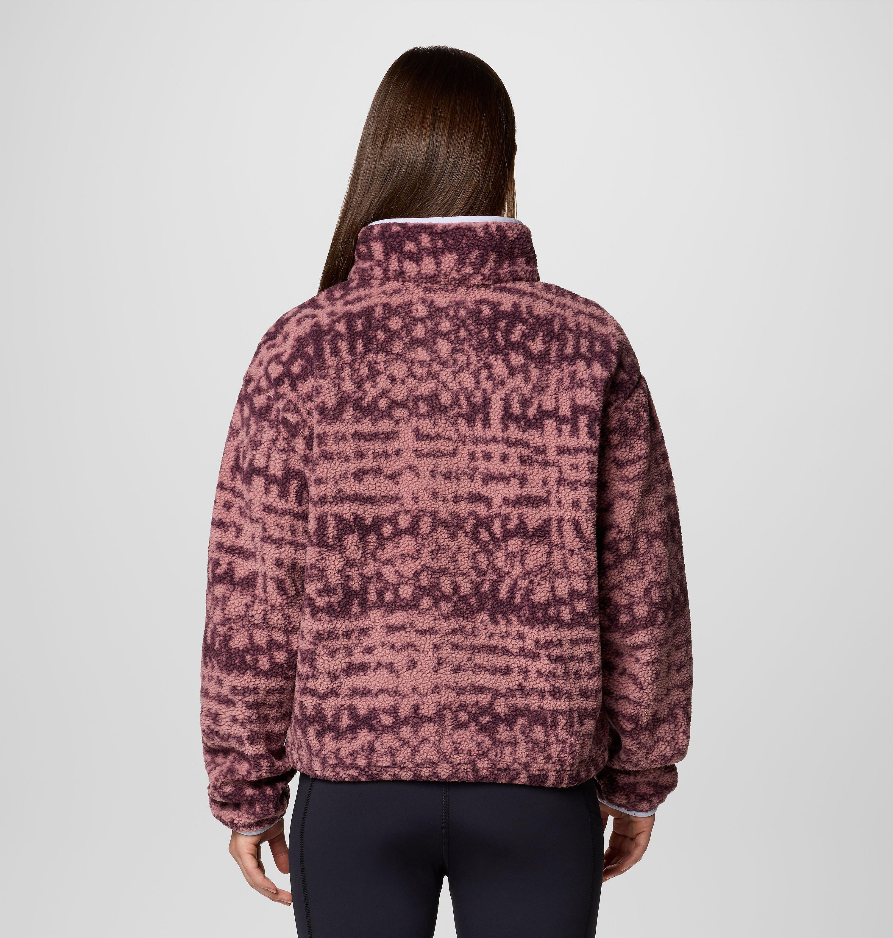 Women's Helvetia II Printed Cropped Half Snap Fleece Pullover 2