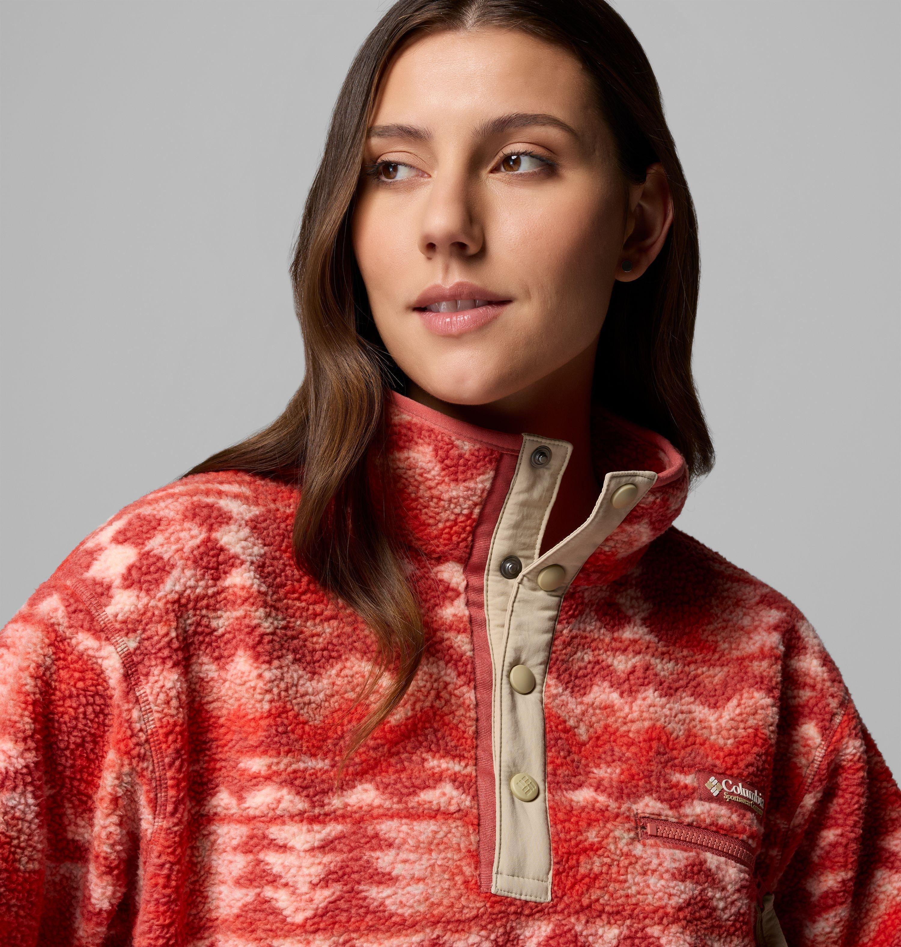 Women's Helvetia II Printed Cropped Half Snap Fleece Pullover | 610 | XS 5