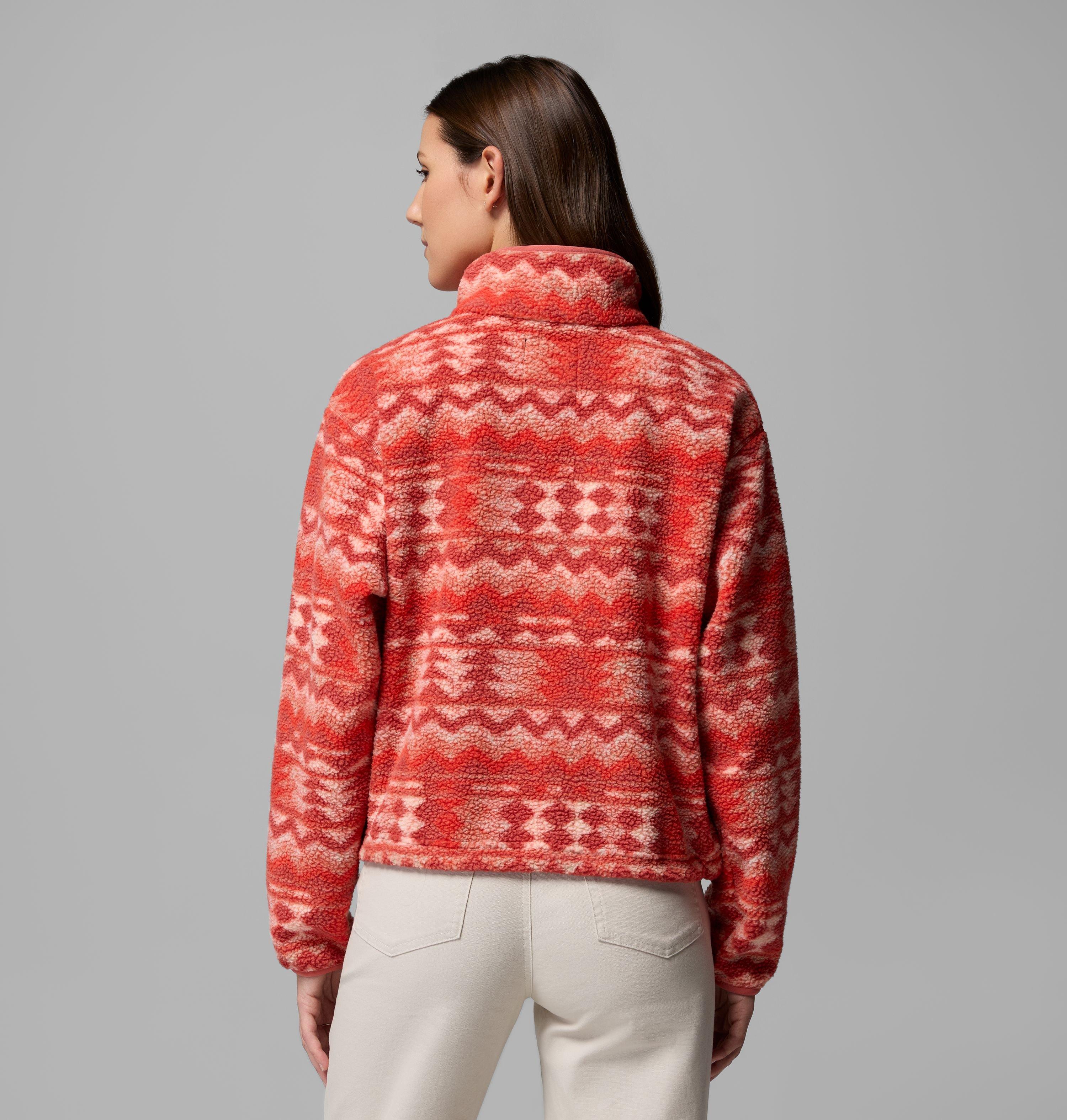 Women's Helvetia II Printed Cropped Half Snap Fleece Pullover | 610 | XS 3