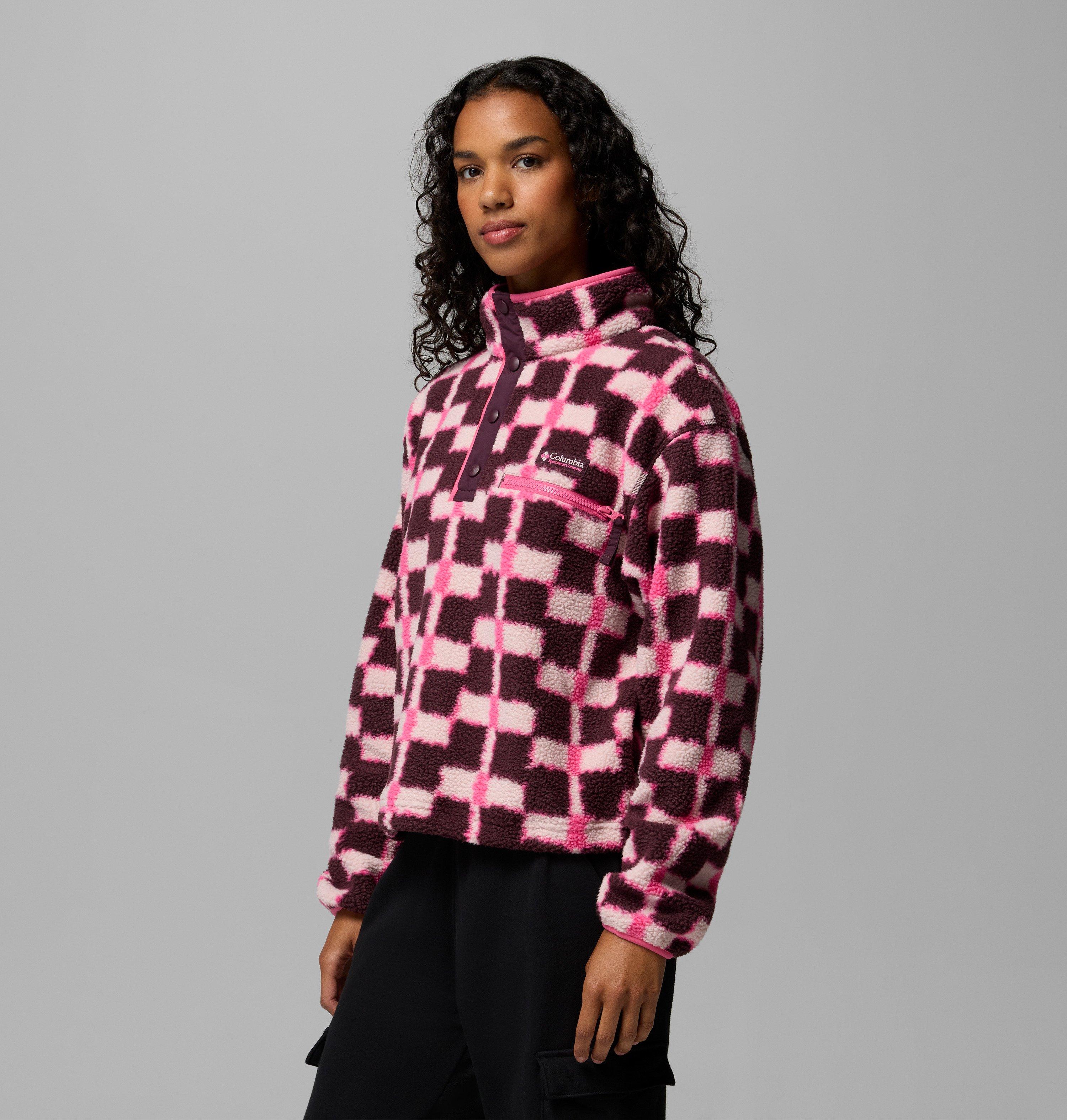 Women's Helvetia II Printed Cropped Half Snap Fleece Pullover | 611 | XXL 4