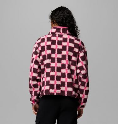 Women's Helvetia II Cropped Sherpa Half Snap Printed Fleece, Color: Moonvista, Geostack, image 35