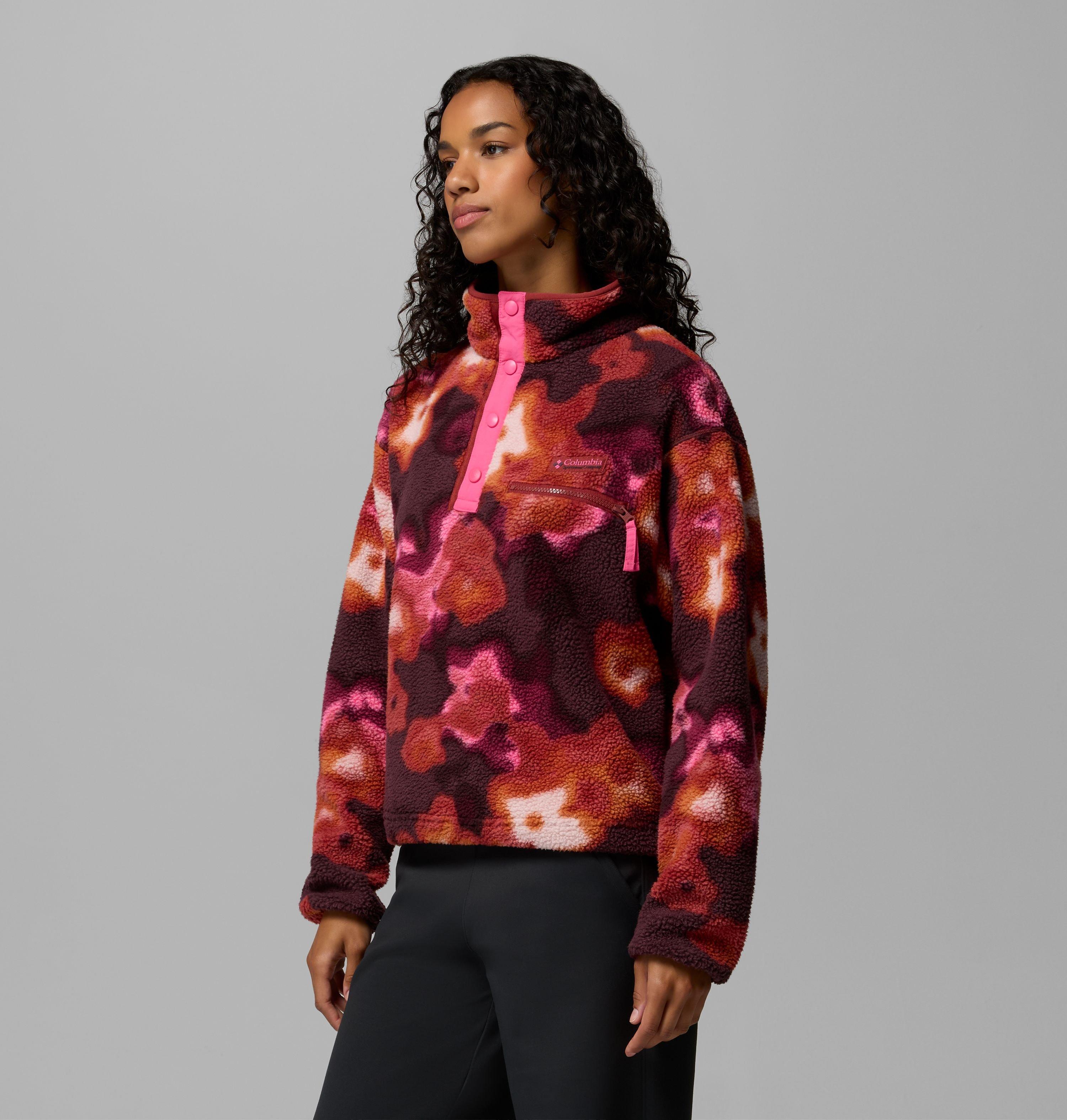 Women's Helvetia II Printed Cropped Half Snap Fleece Pullover | 632 | XL 4