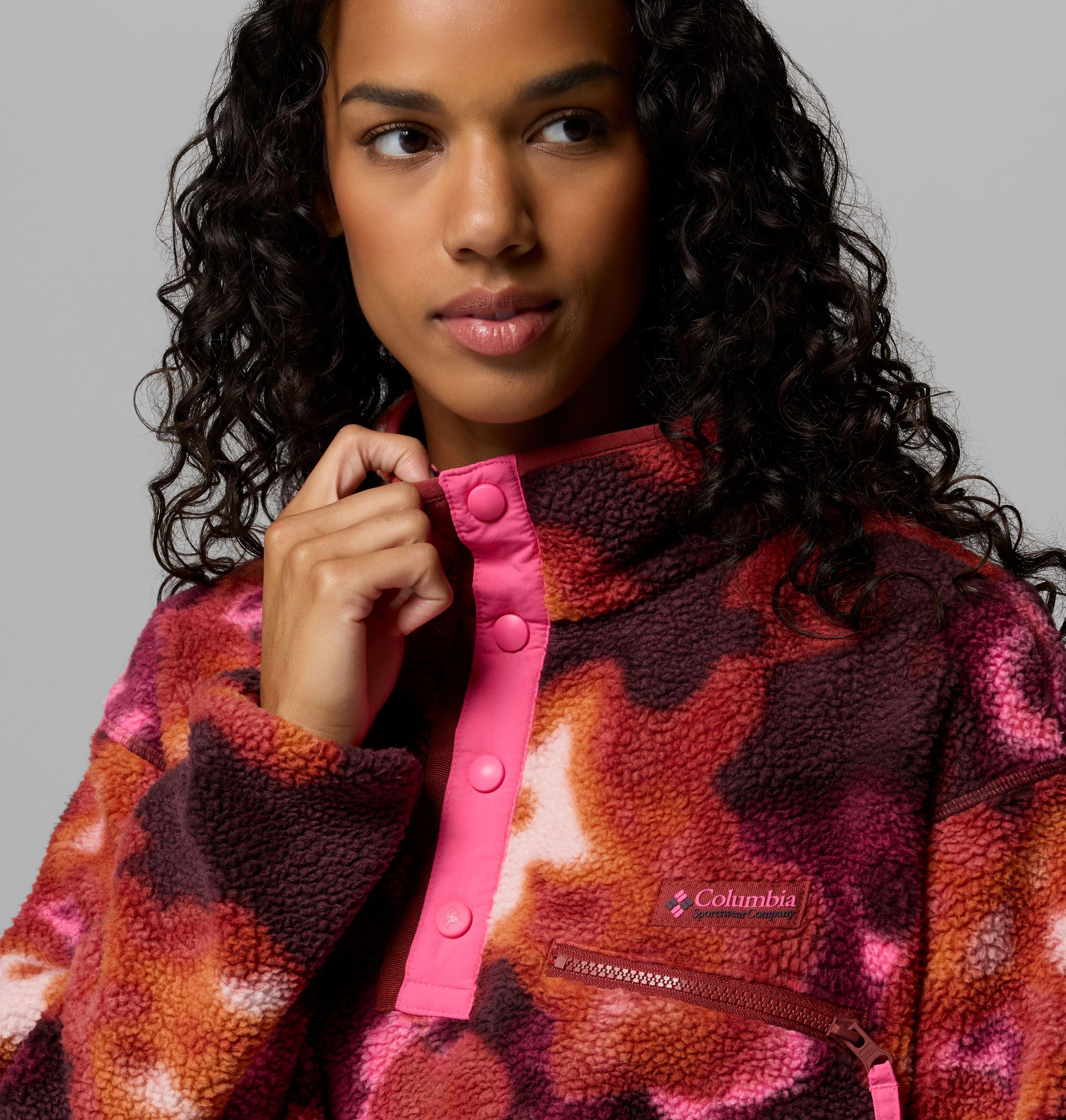 Women's Helvetia II Printed Cropped Half Snap Fleece Pullover | 632 | XL 5