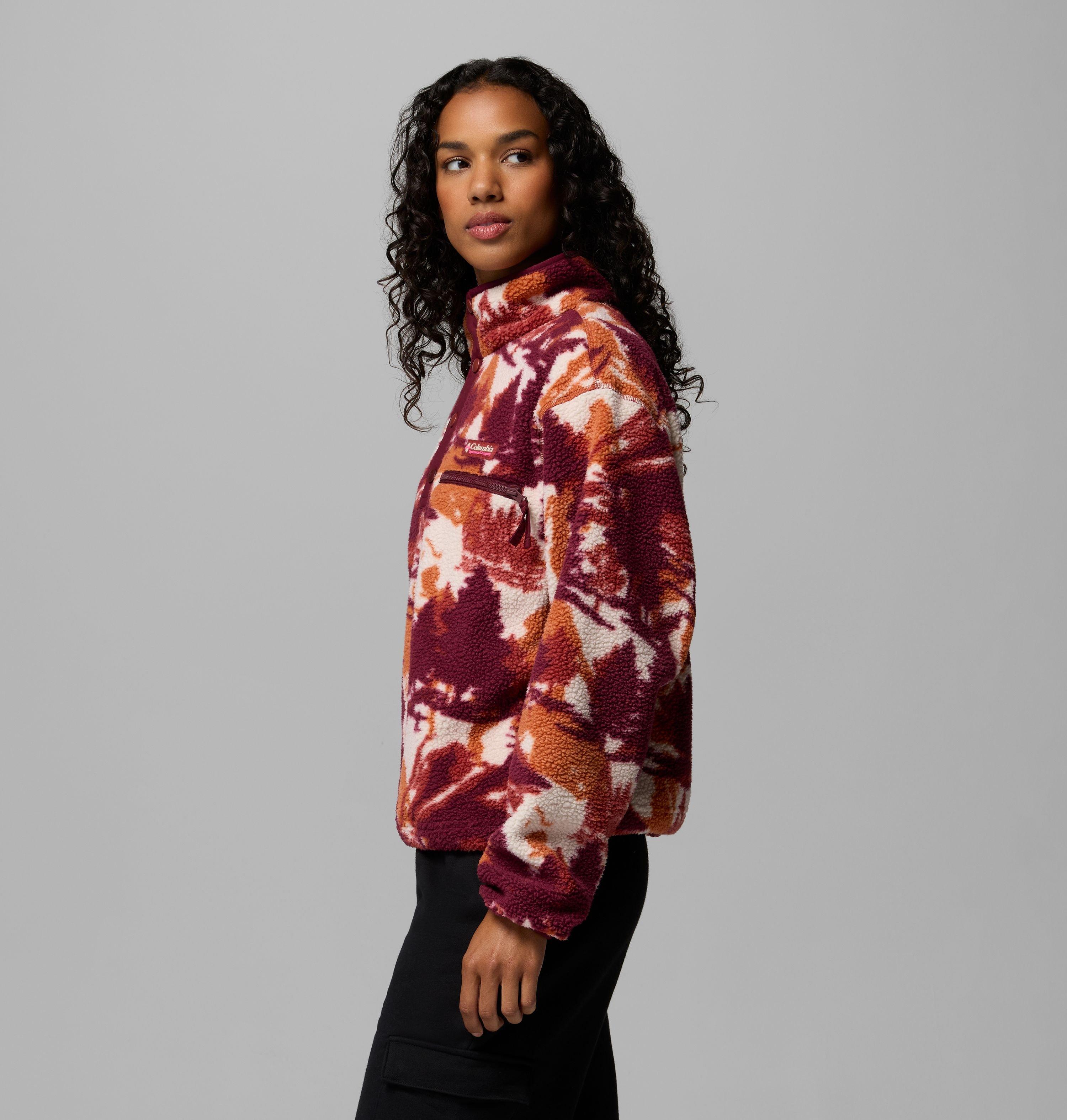 Women's Helvetia II Printed Cropped Half Snap Fleece Pullover | 633 | L 4