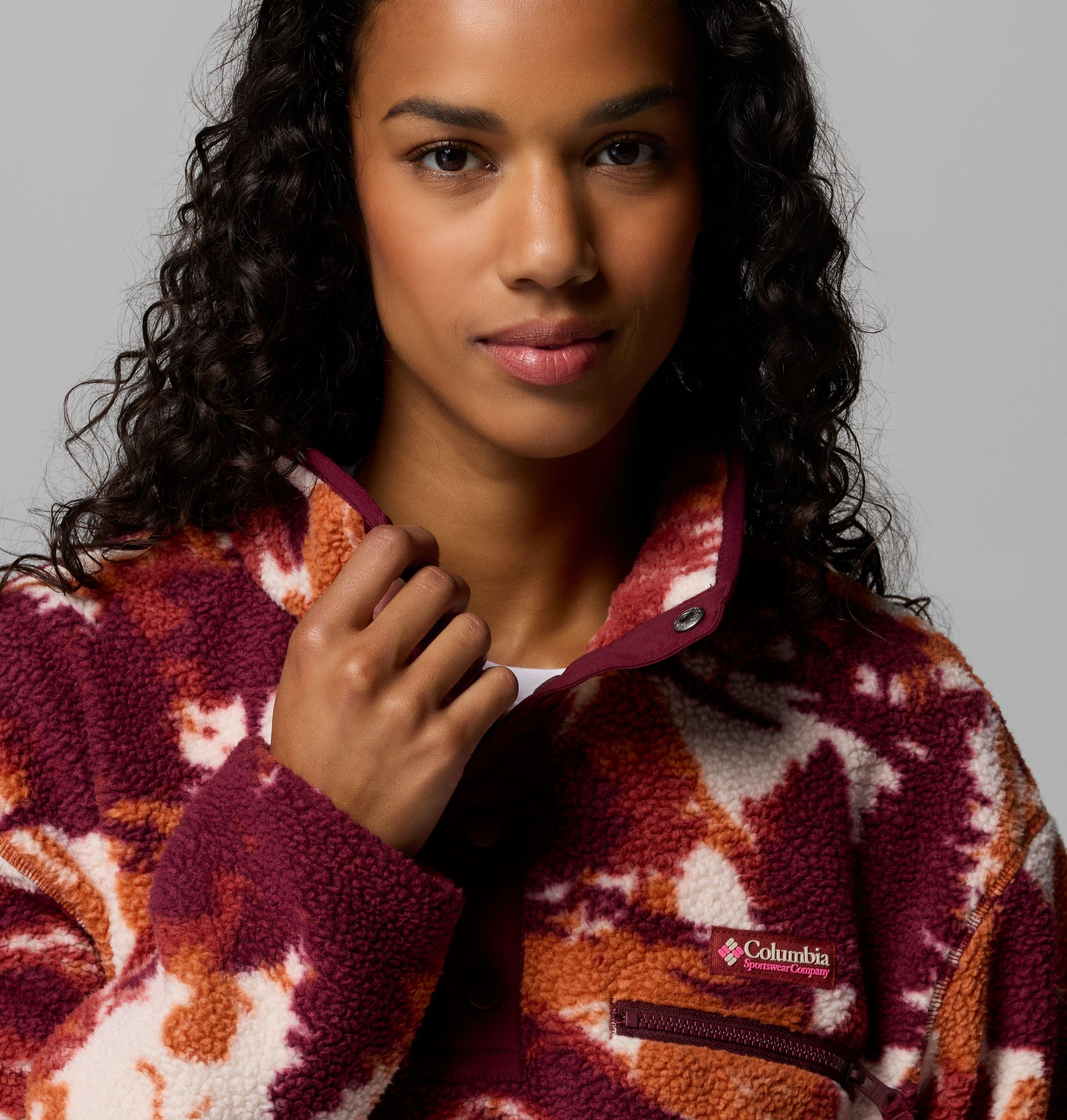 Women's Helvetia II Printed Cropped Half Snap Fleece Pullover | 633 | L 5