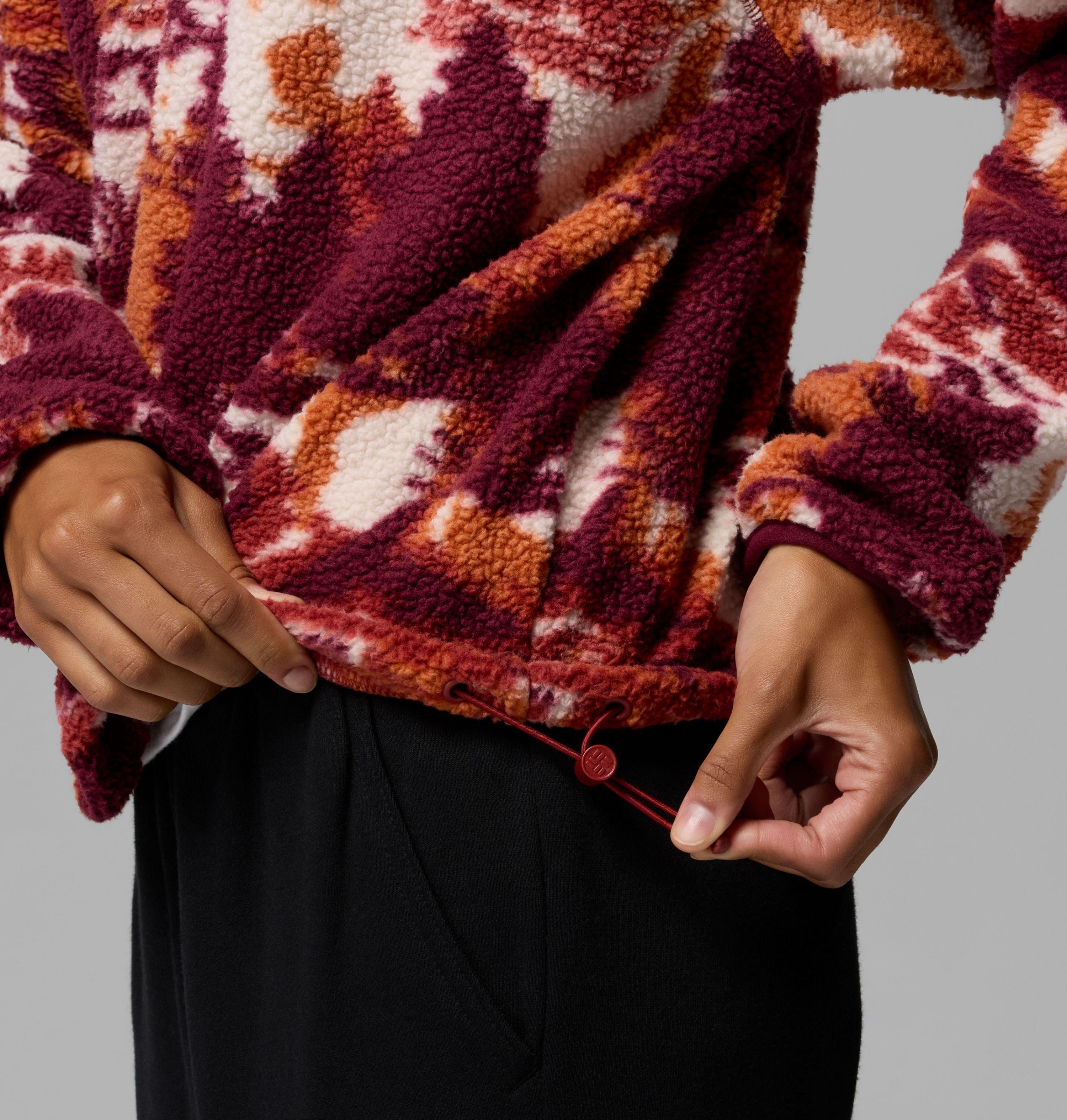 Women's Helvetia II Printed Cropped Half Snap Fleece Pullover | 633 | L 6