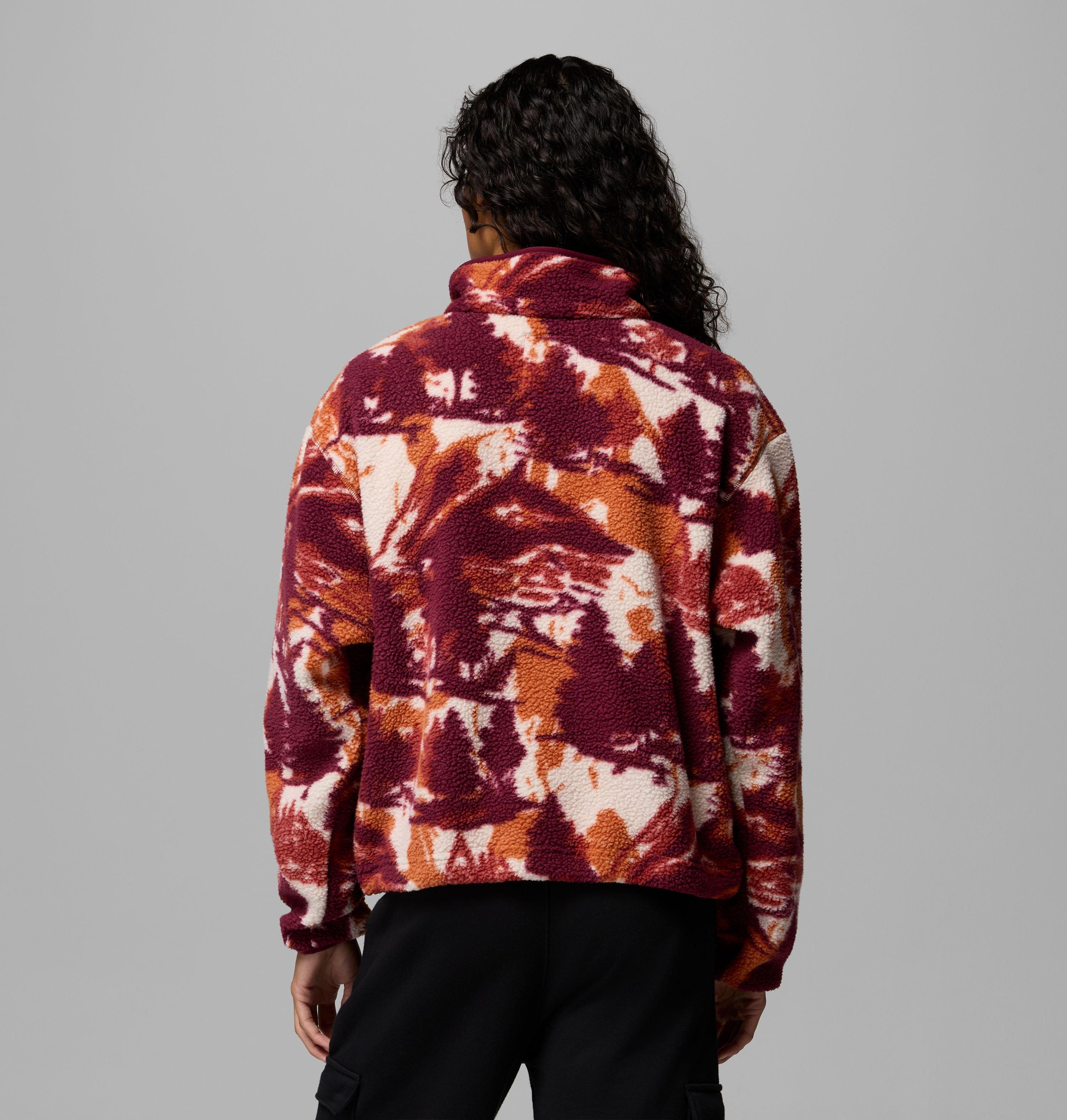 Women's Helvetia II Printed Cropped Half Snap Fleece Pullover | 633 | L 3