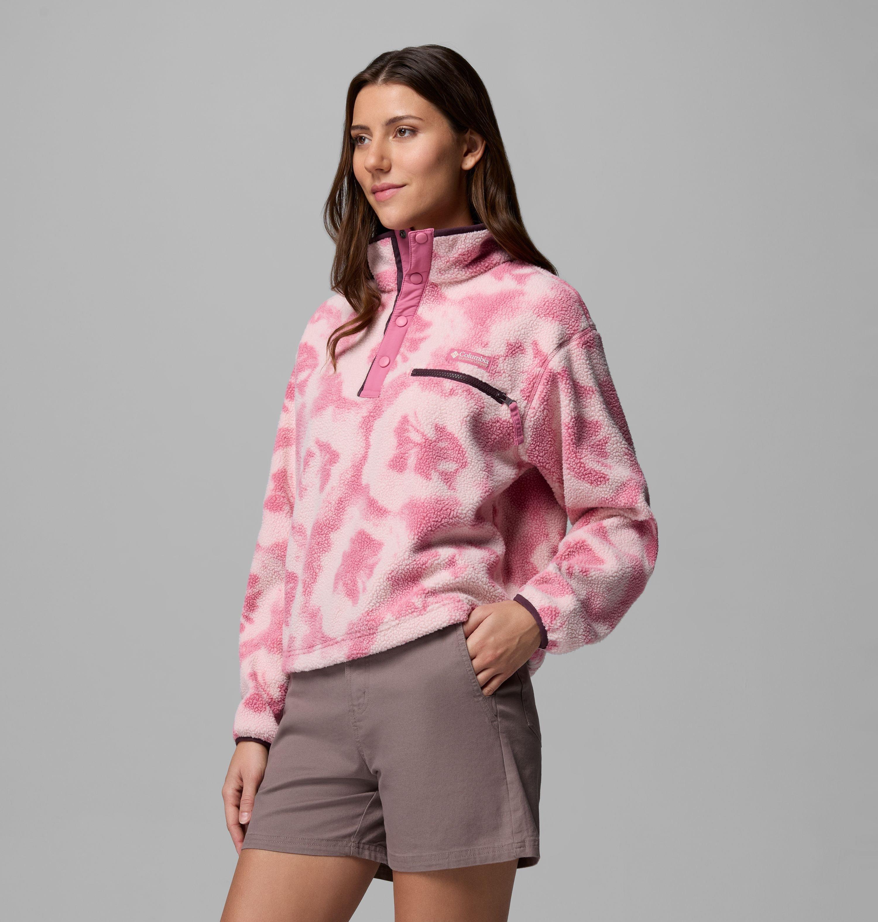 Women's Helvetia II Printed Cropped Half Snap Fleece Pullover | 661 | M 4
