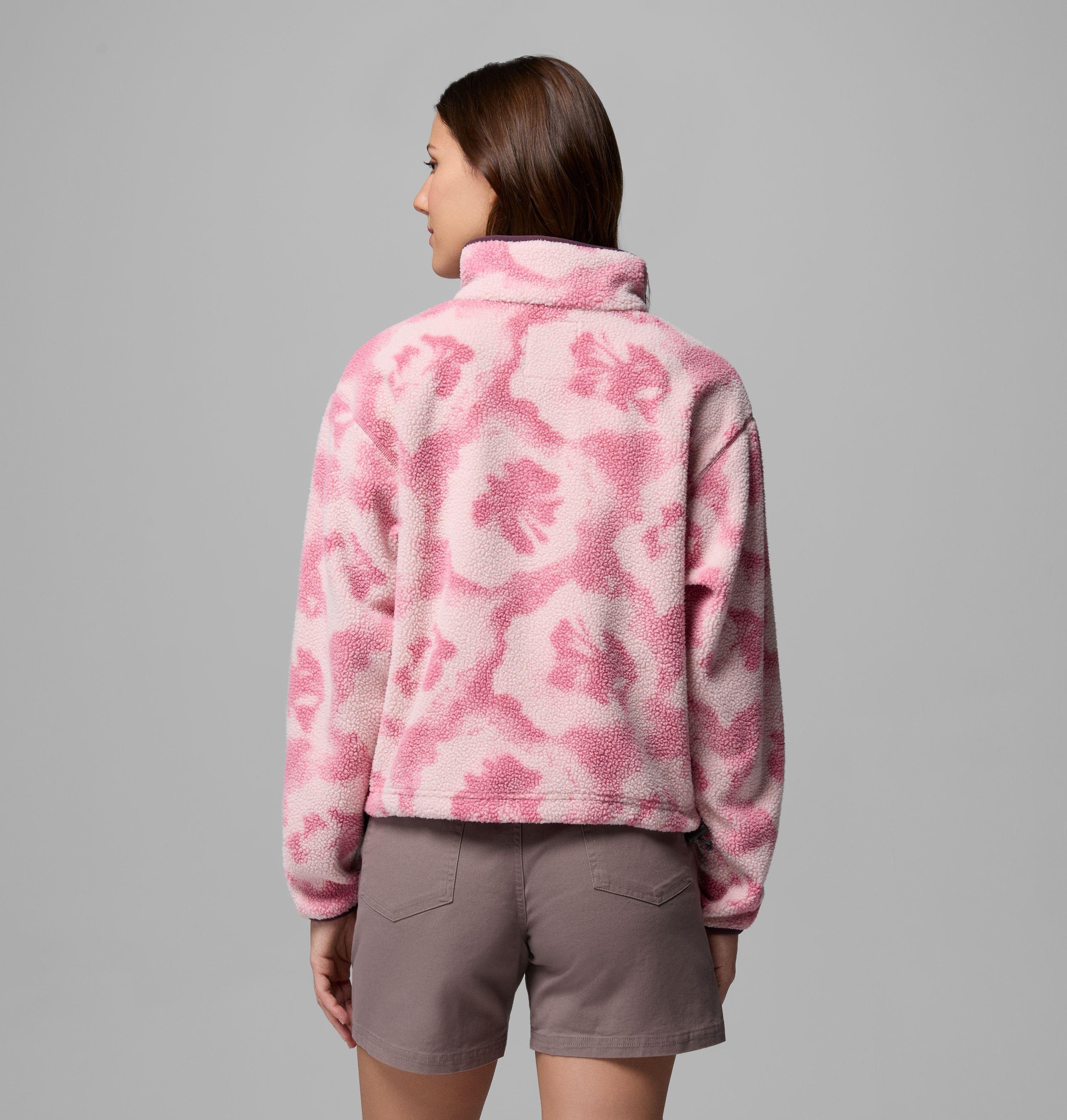 Women's Helvetia II Printed Cropped Half Snap Fleece Pullover | 661 | M 3