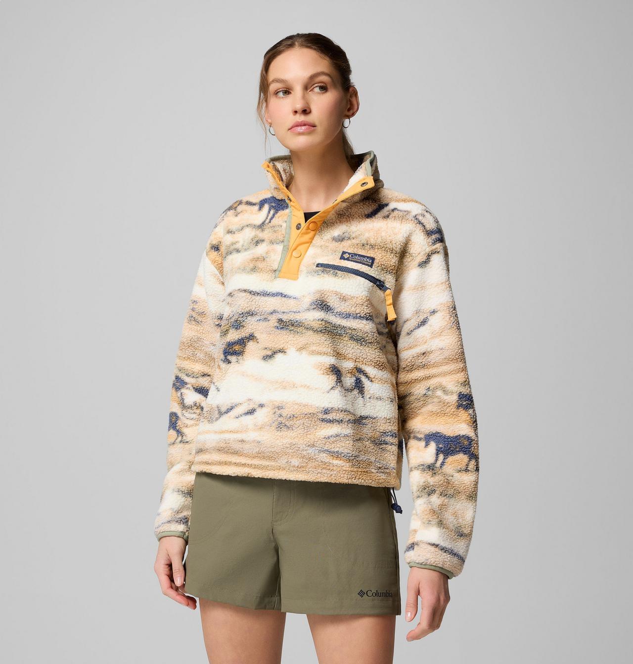 Helvetia™ II Printed Cropped Half Snap |