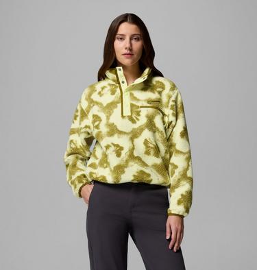 Helvetia II Printed Cropped Half Snap, Color: Citron Haze, Sprayflower, image 9