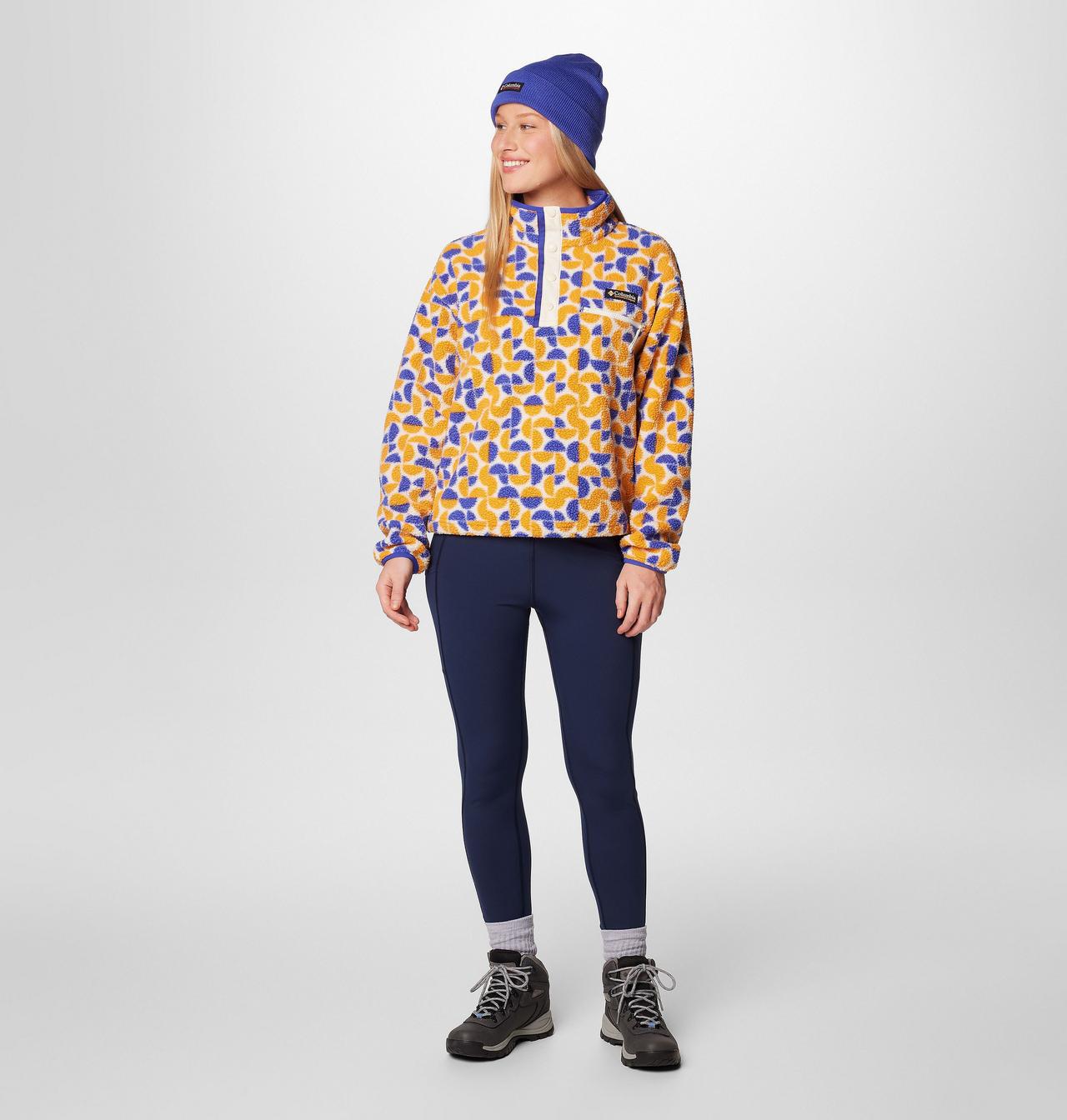 Women's Helvetia™ II Printed Cropped Half Snap Fleece Pullover 3