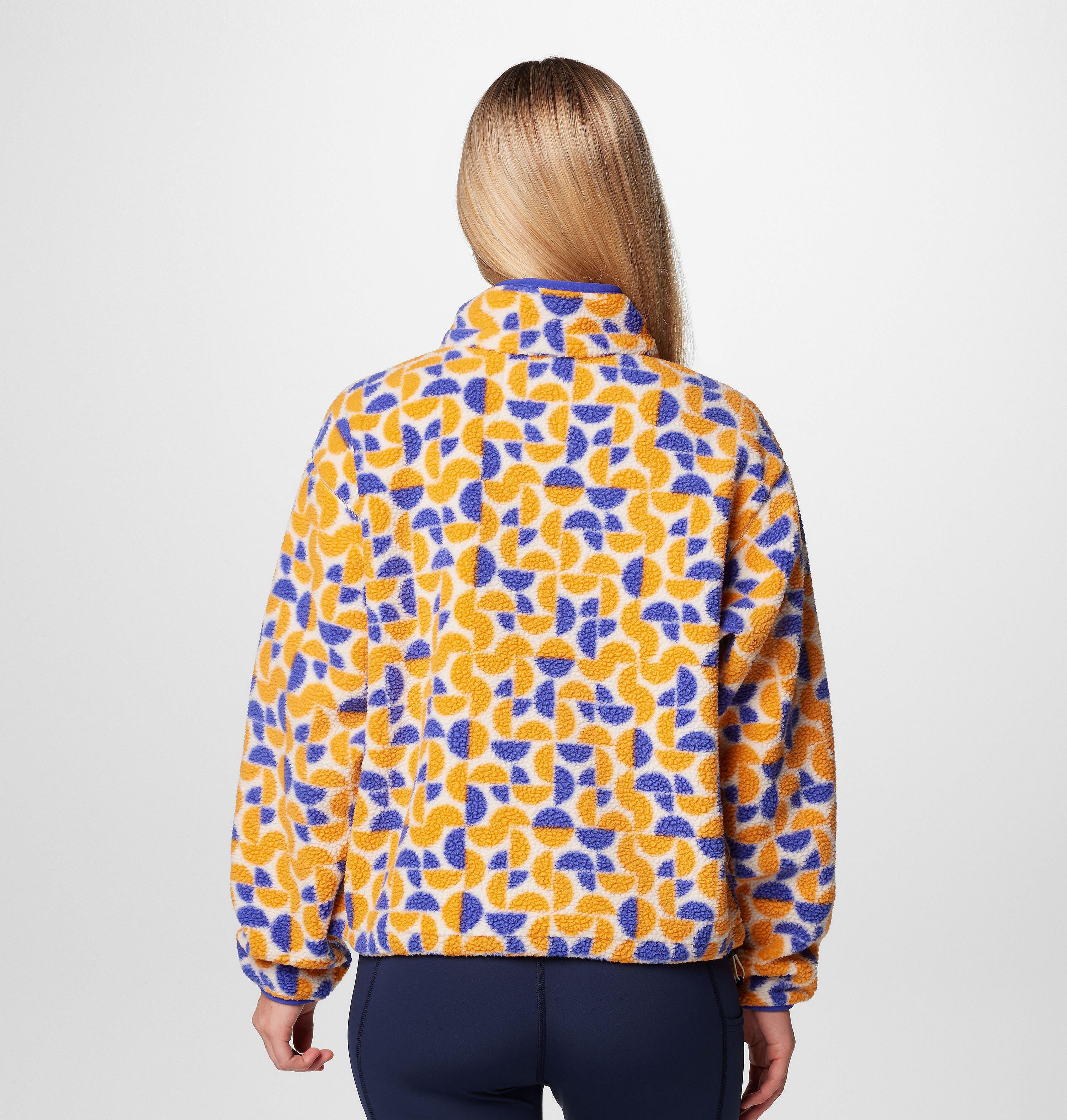 Women's Helvetia II Printed Cropped Half Snap Fleece Pullover 2