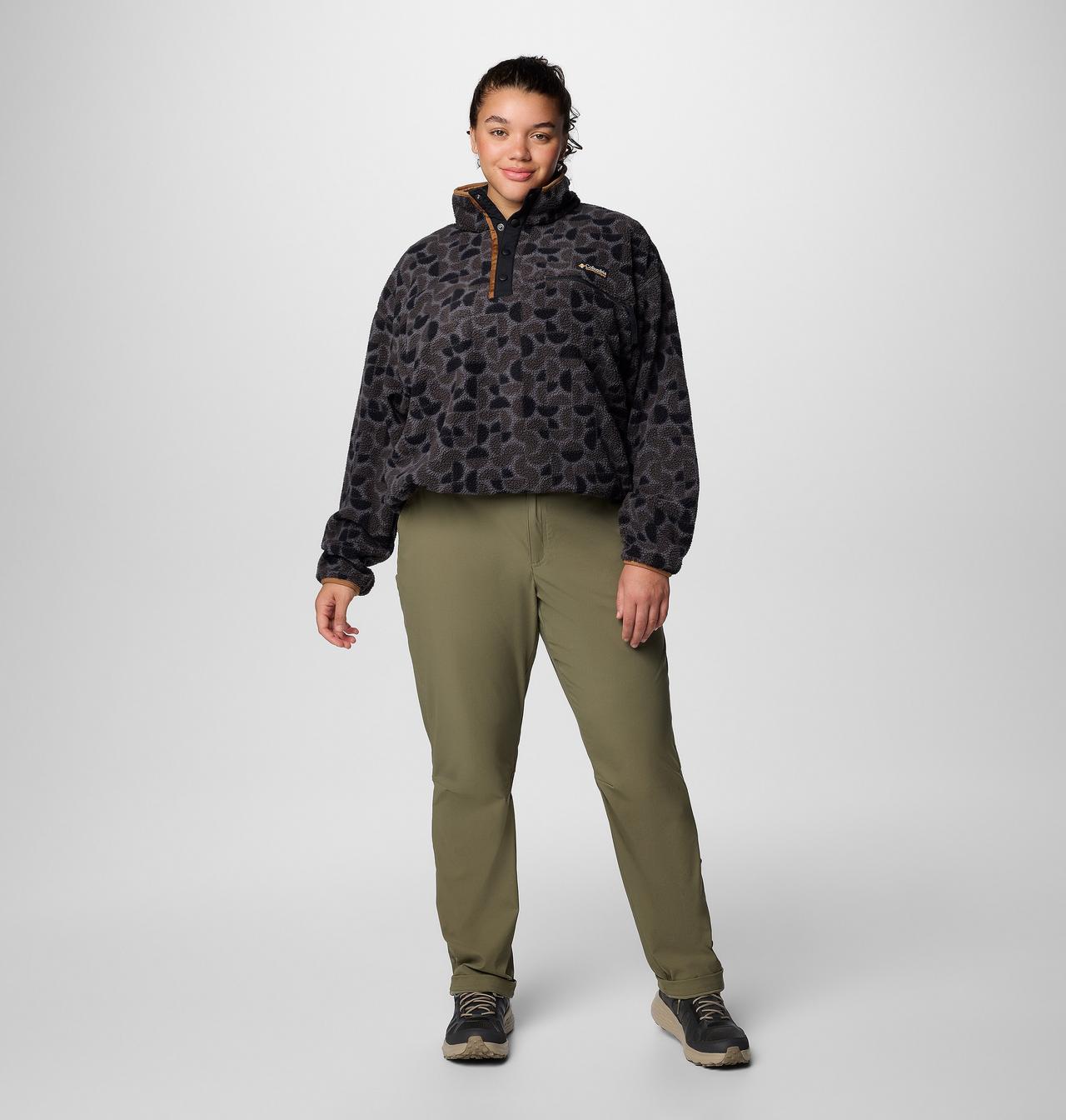 Women's Helvetia™ II Printed Cropped Half Snap Fleece Pullover 3