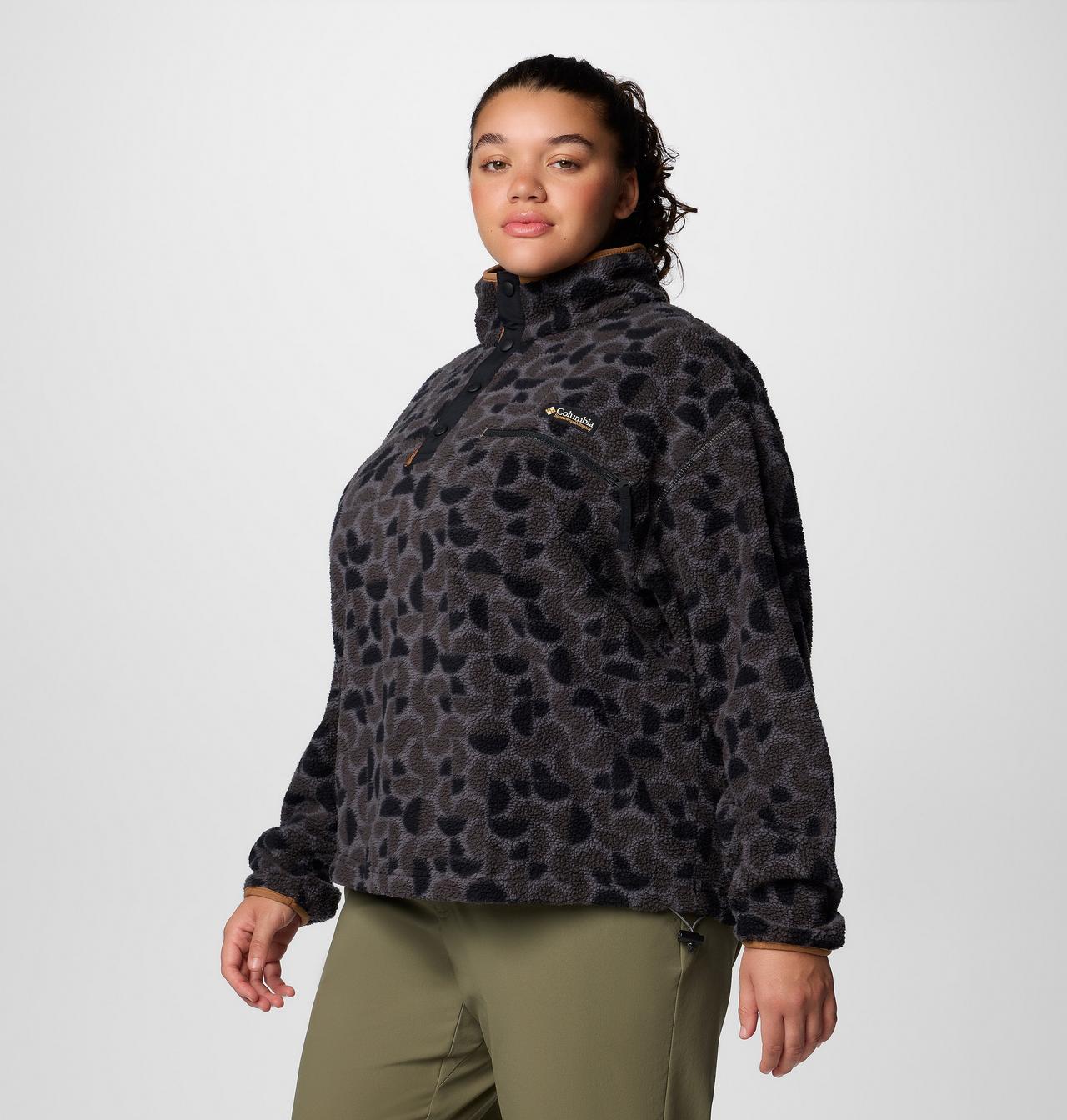 Women's Helvetia™ II Printed Cropped Half Snap Fleece Pullover 4