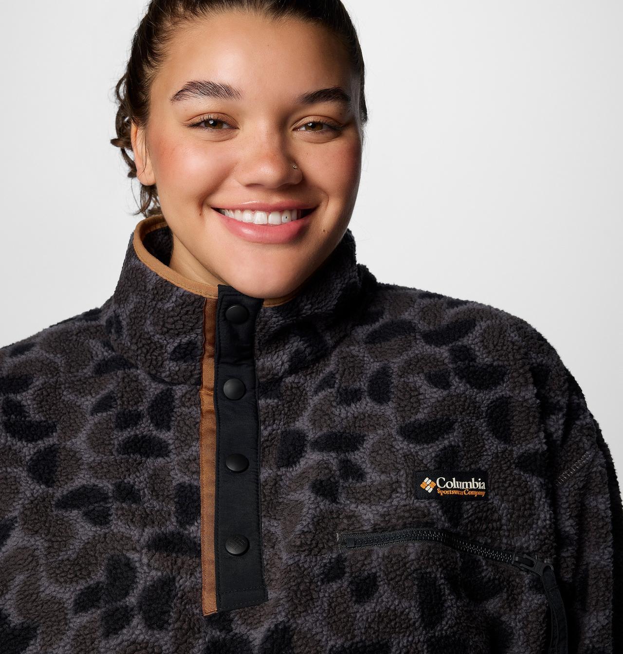 Women's Helvetia™ II Printed Cropped Half Snap Fleece Pullover 5