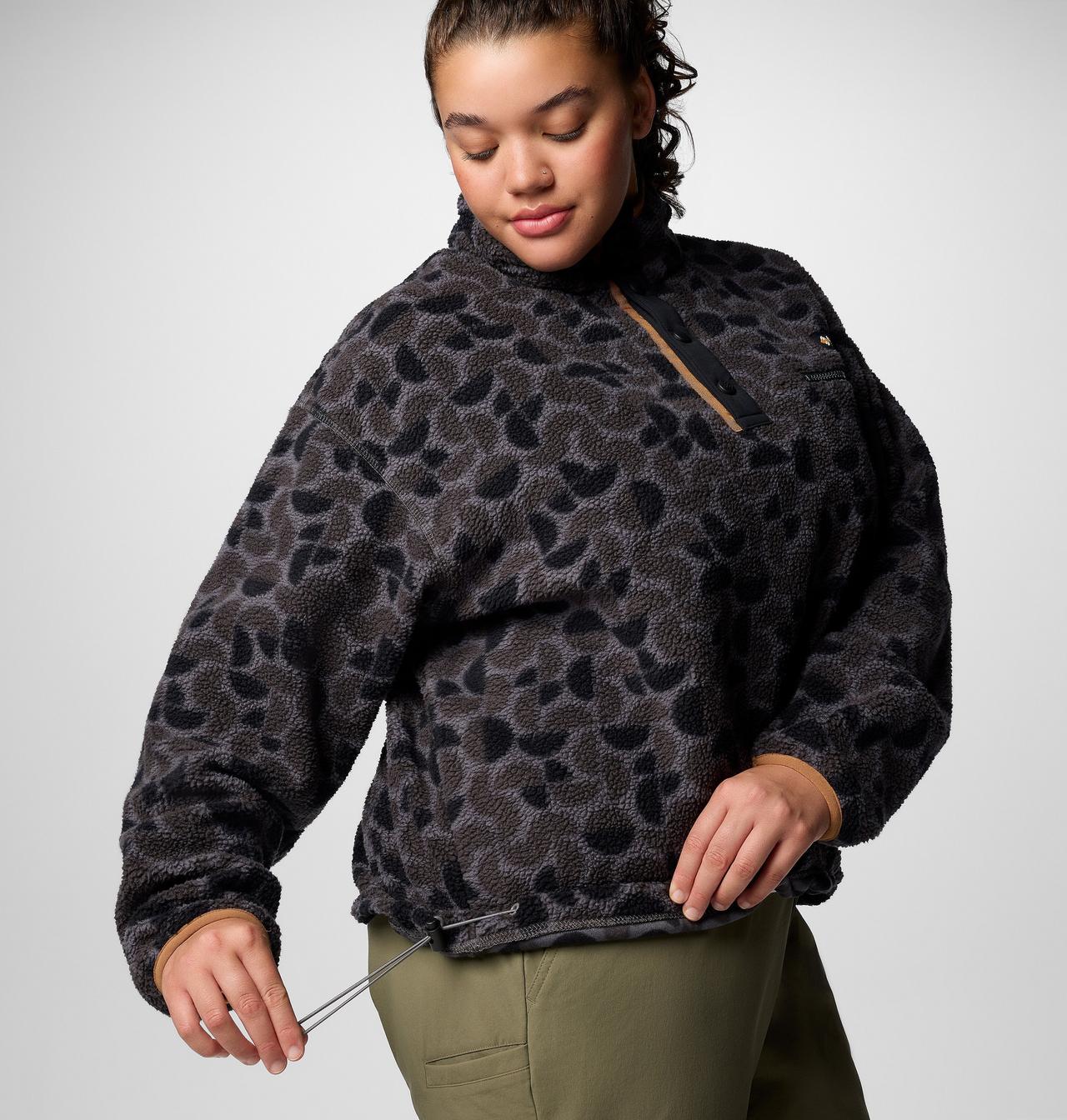 Women's Helvetia™ II Printed Cropped Half Snap Fleece Pullover 6