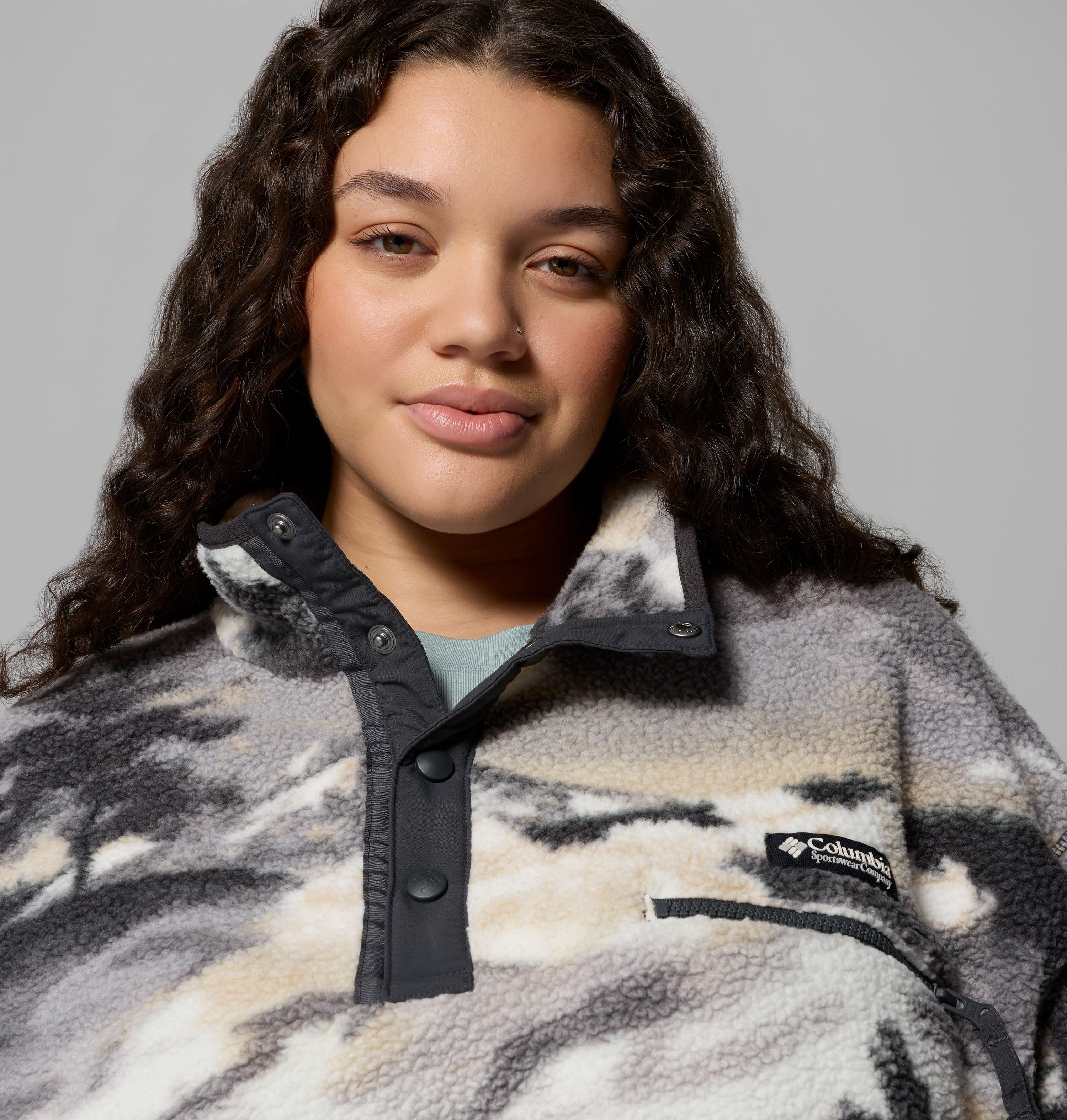 Women's Helvetia II Printed Cropped Half Snap Fleece Pullover 5