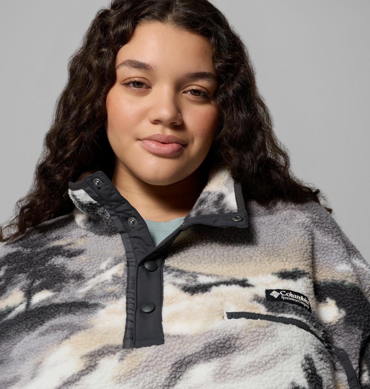 Women's Helvetia™ II Printed Cropped Half Snap Fleece Pullover 5