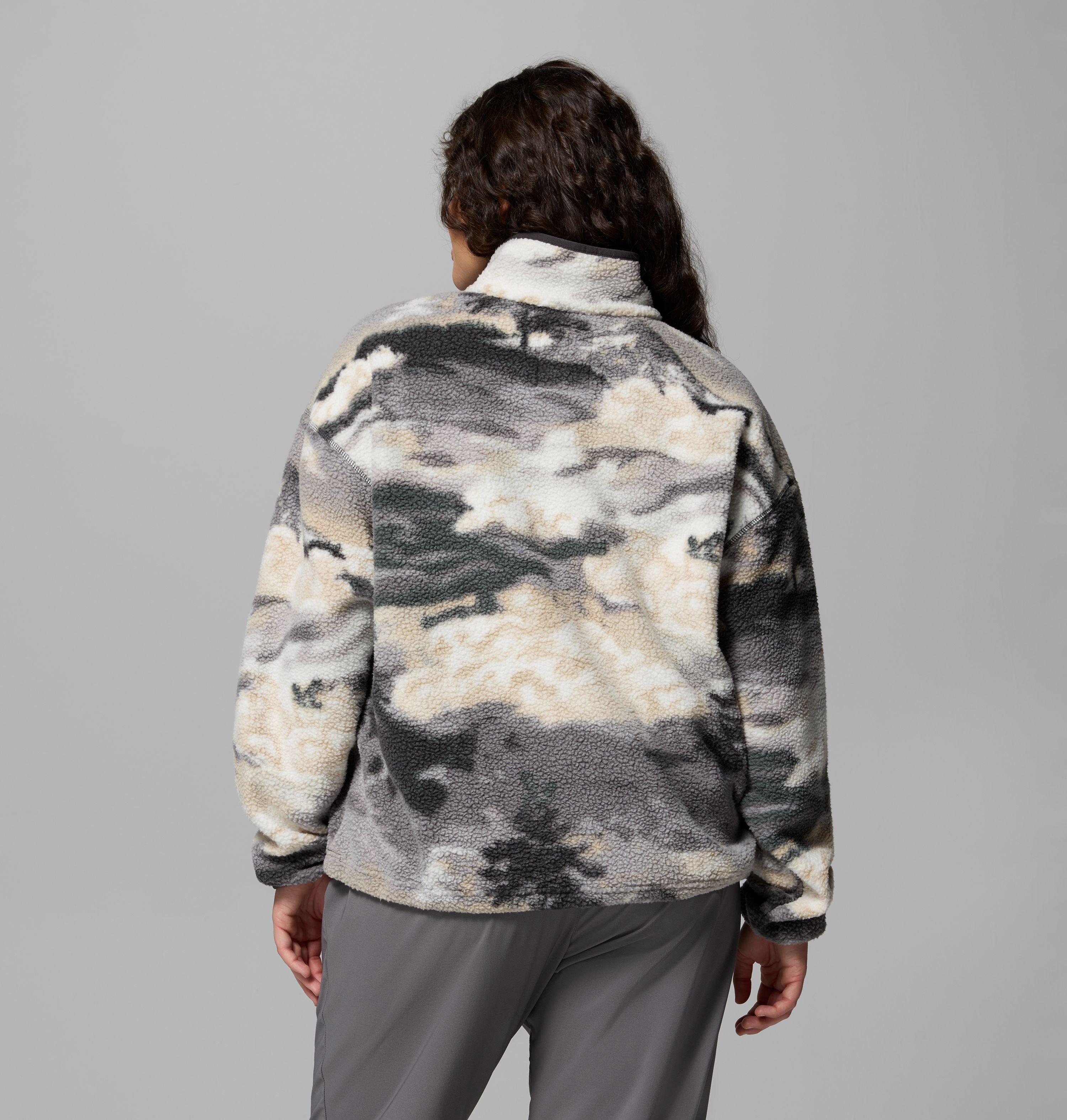 Women's Helvetia II Printed Cropped Half Snap Fleece Pullover 3