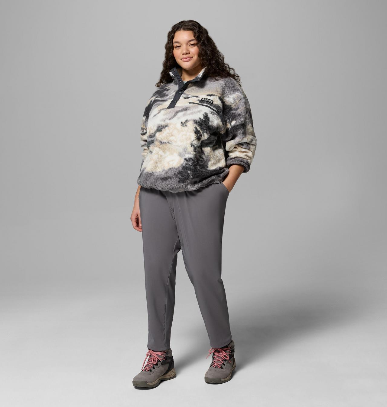 Women's Helvetia™ II Printed Cropped Half Snap Fleece Pullover 2