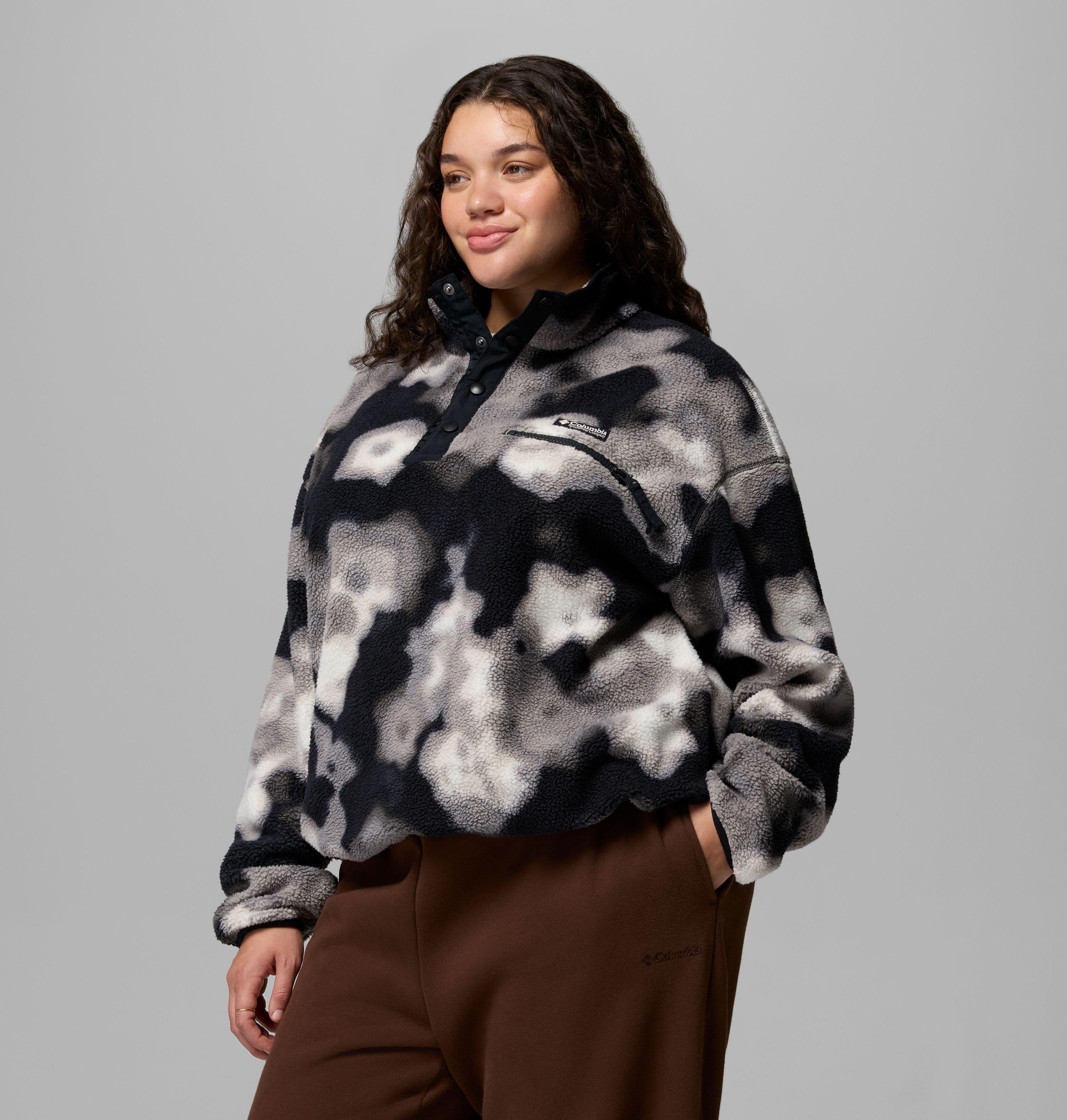 Women's Helvetia II Printed Cropped Half Snap Fleece Pullover | 015 | 2X 4