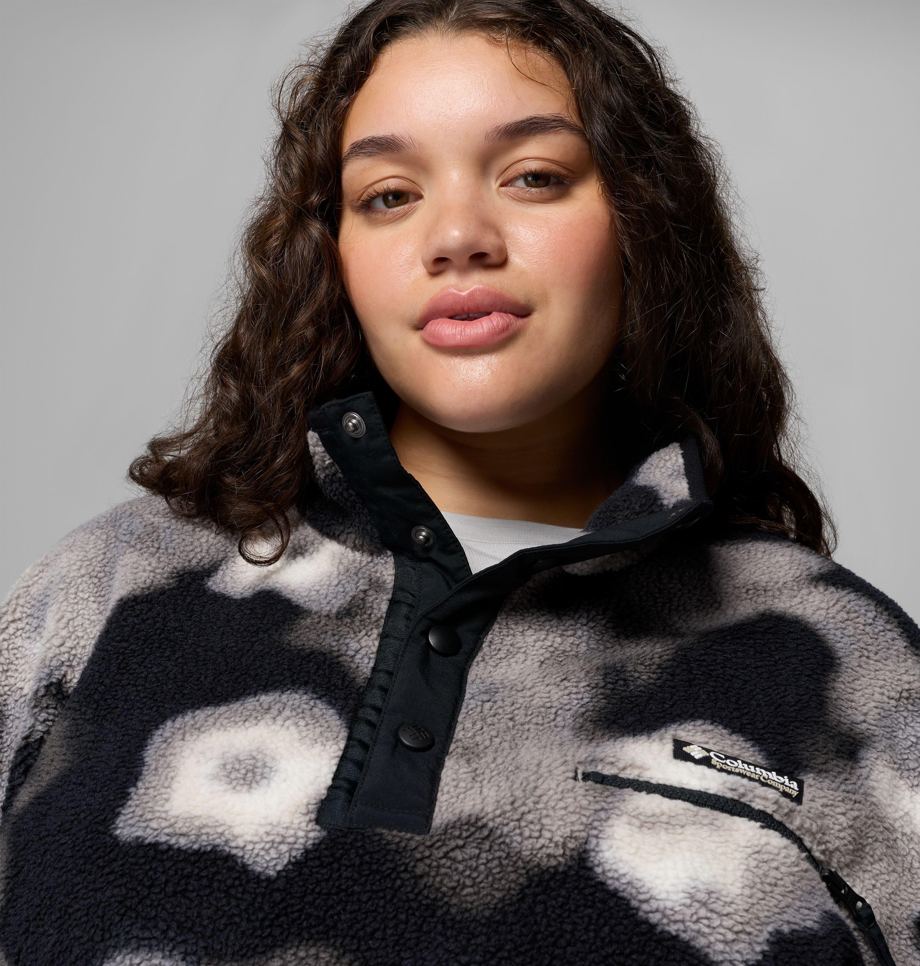 Women's Helvetia II Printed Cropped Half Snap Fleece Pullover | 015 | 2X 5