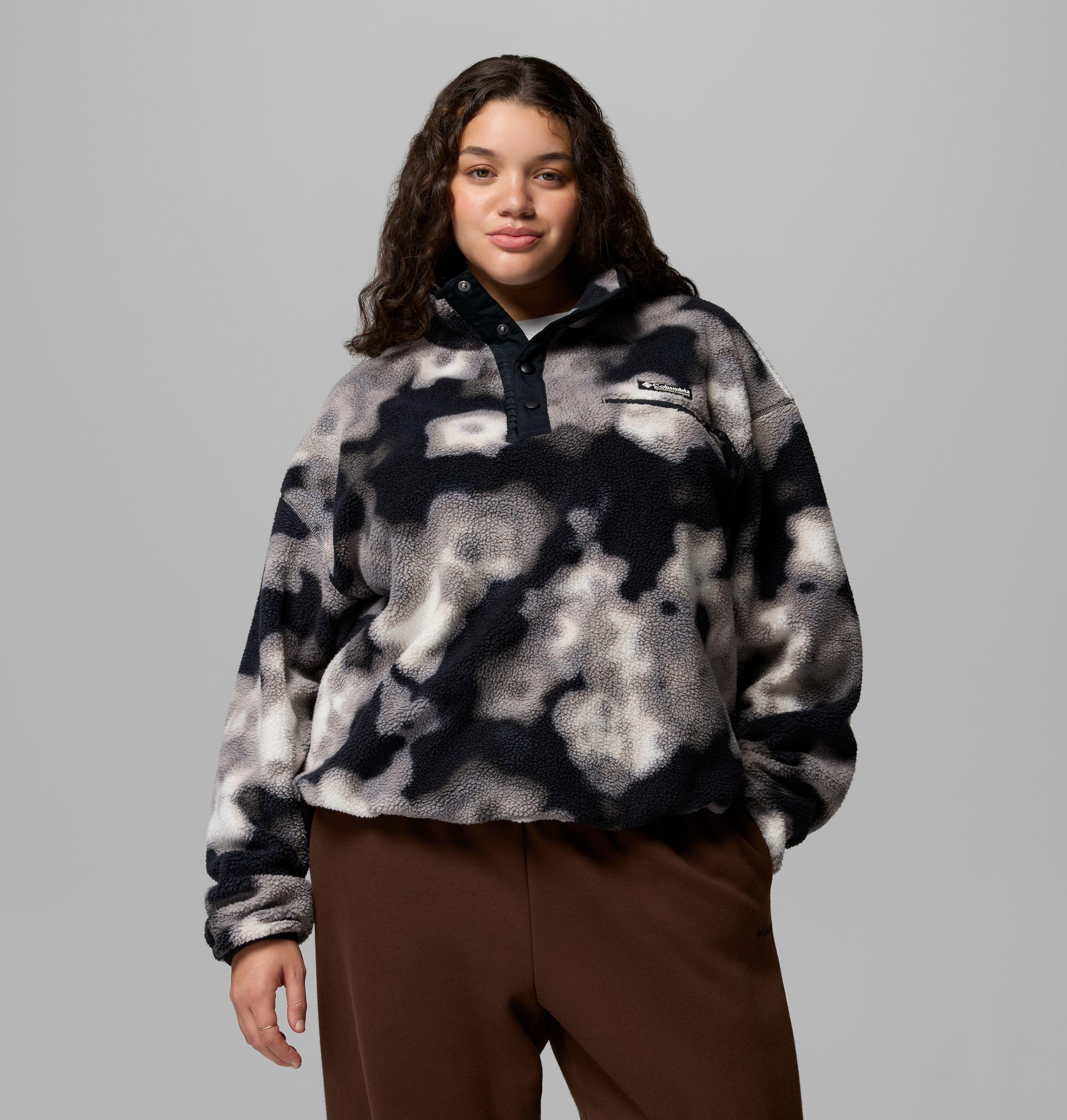 Women's Helvetia II Printed Cropped Half Snap Fleece Pullover | 015 | 2X 1