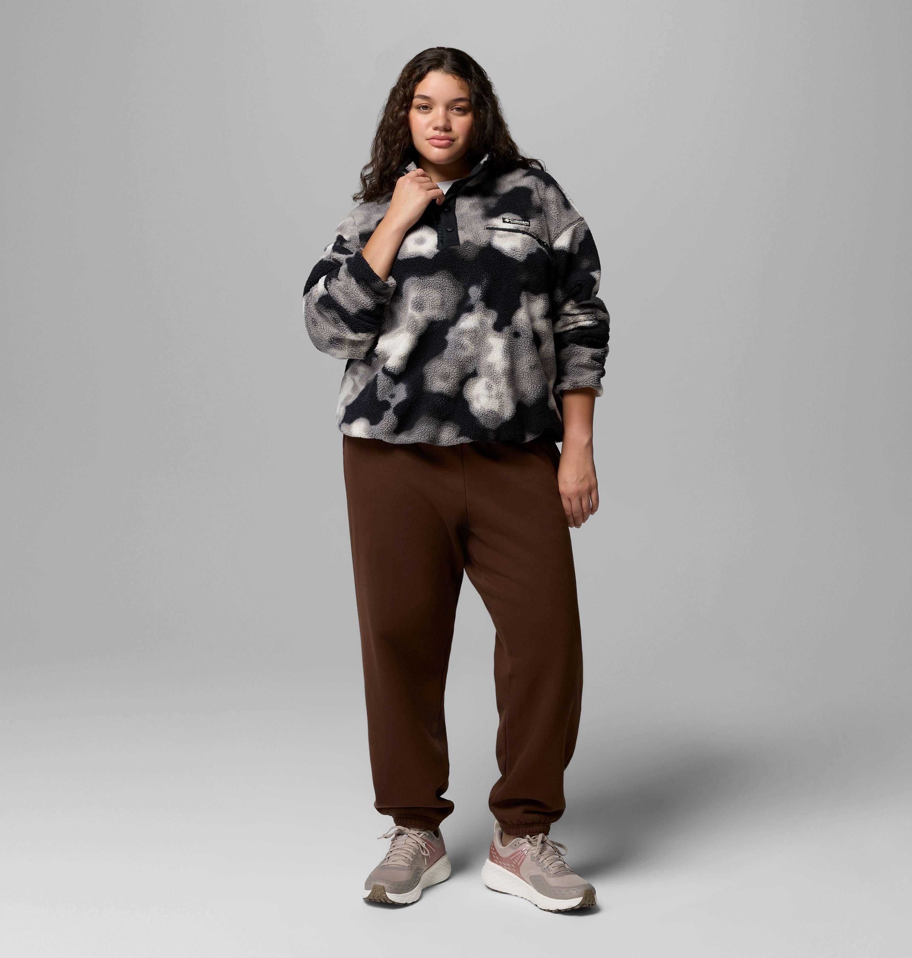 Women's Helvetia II Printed Cropped Half Snap Fleece Pullover | 015 | 2X 2