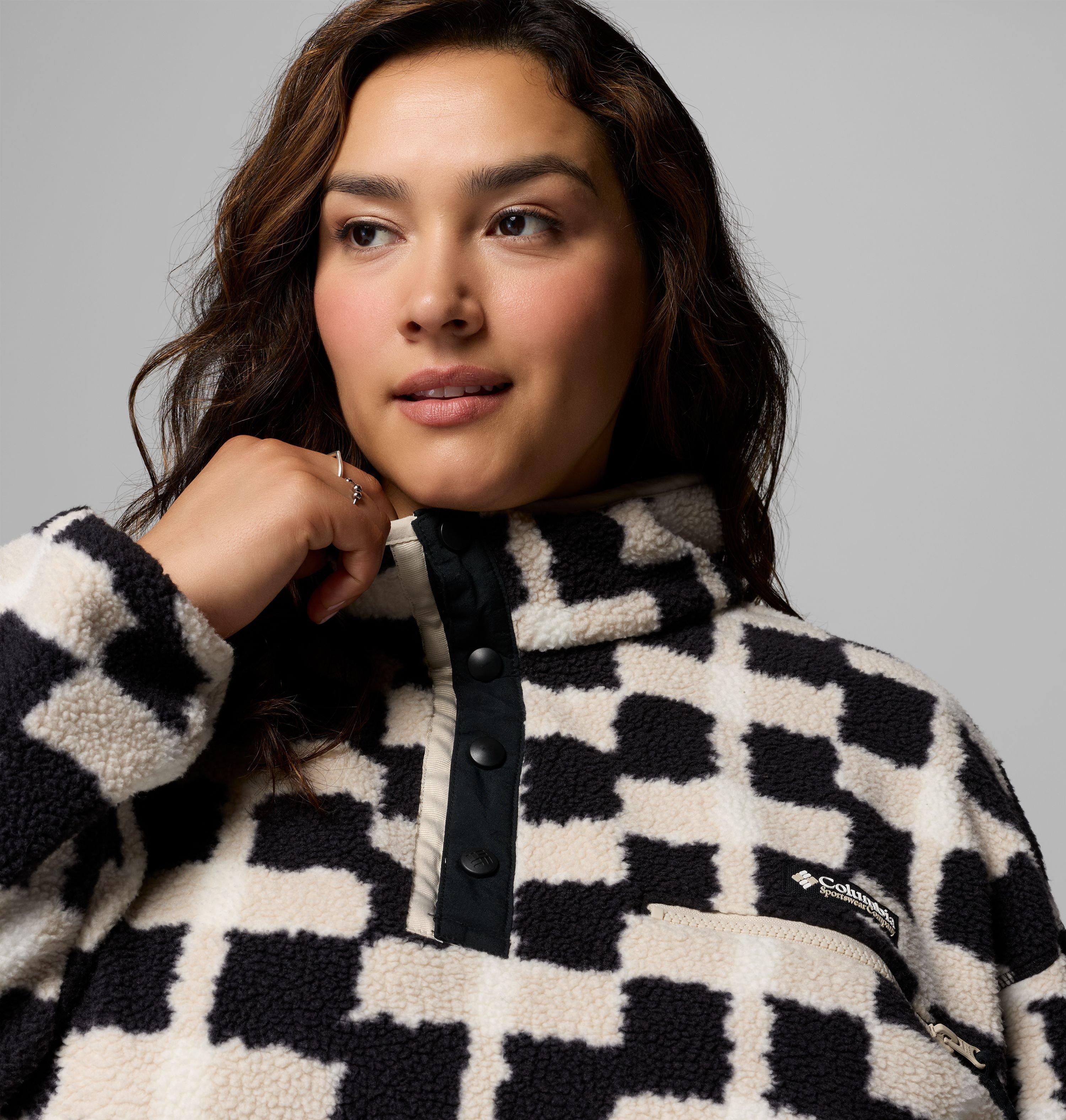 Women's Helvetia II Printed Cropped Half Snap Fleece Pullover | 016 | 2X 5