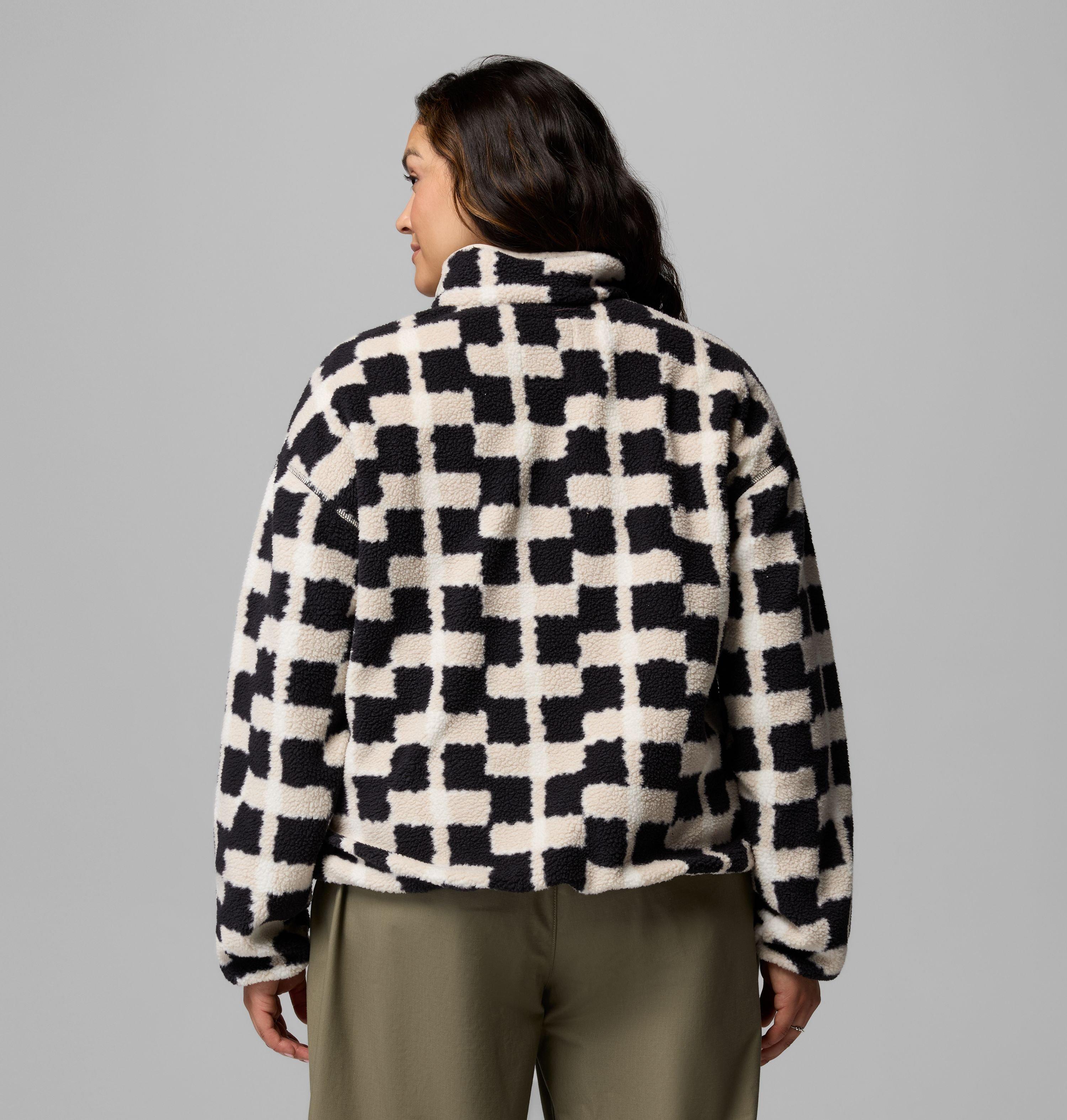 Women's Helvetia II Printed Cropped Half Snap Fleece Pullover | 016 | 2X 3