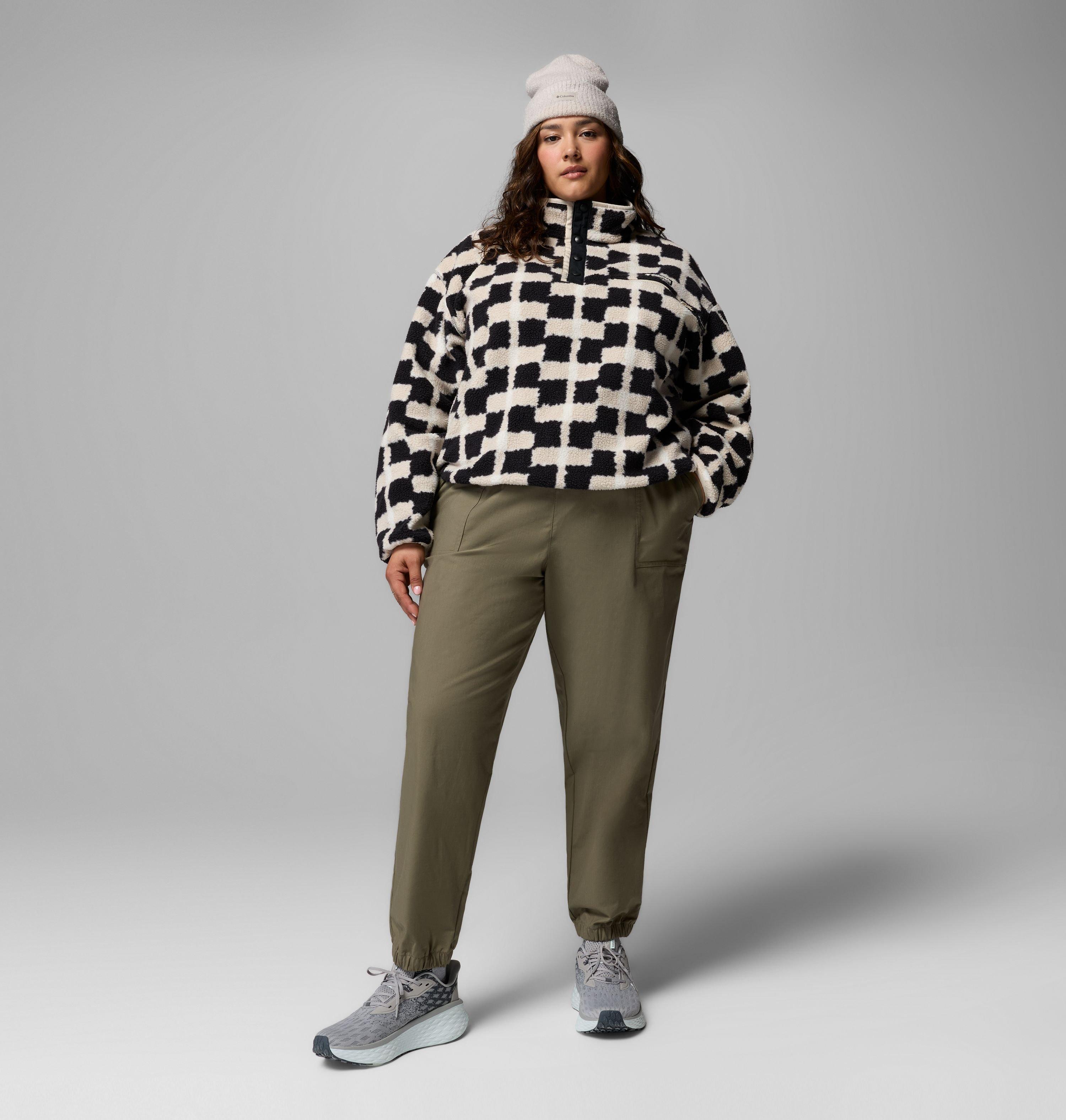 Women's Helvetia II Printed Cropped Half Snap Fleece Pullover | 016 | 2X 2