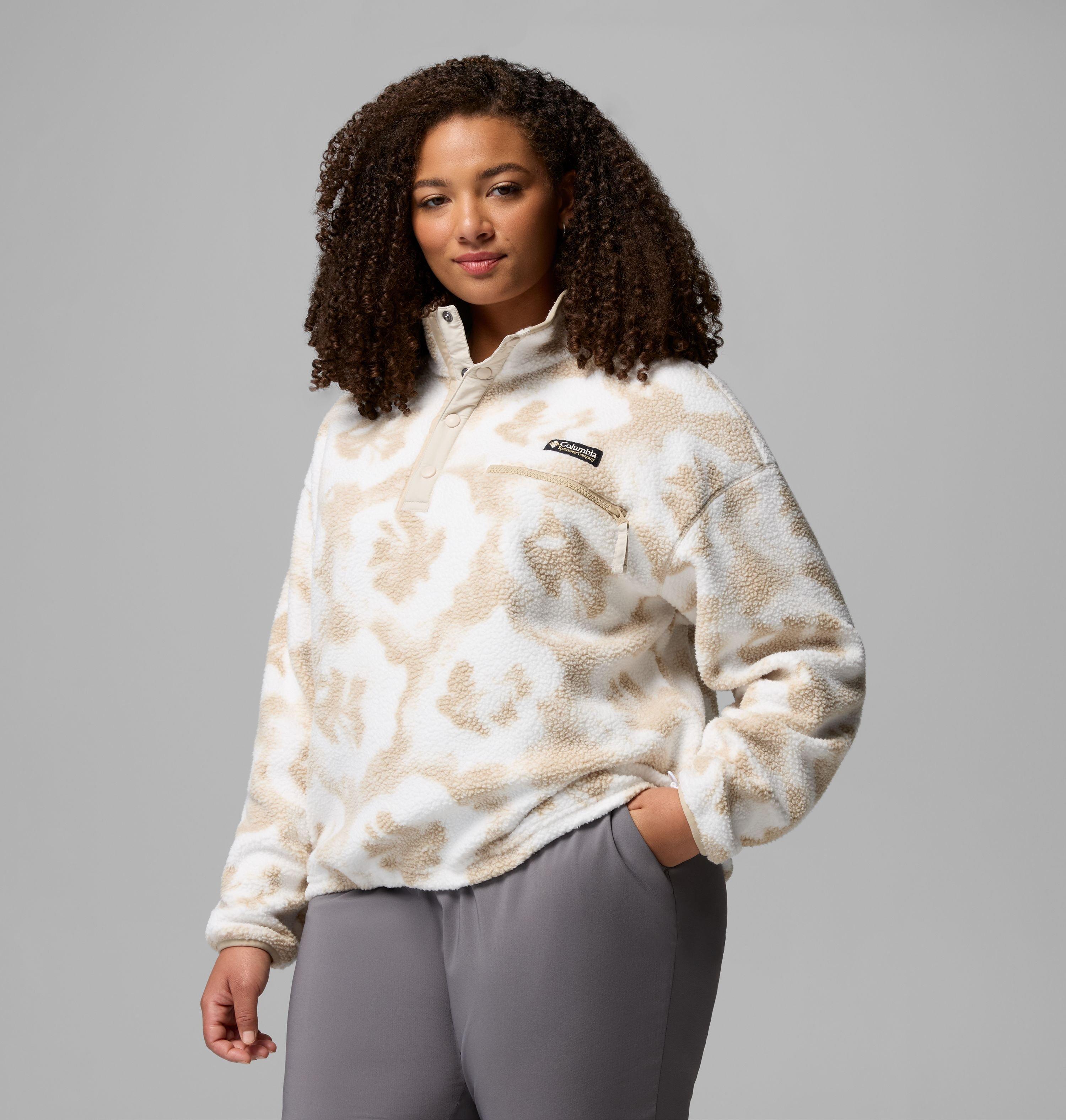 Women's Helvetia II Printed Cropped Half Snap Fleece Pullover | 126 | 3X 4
