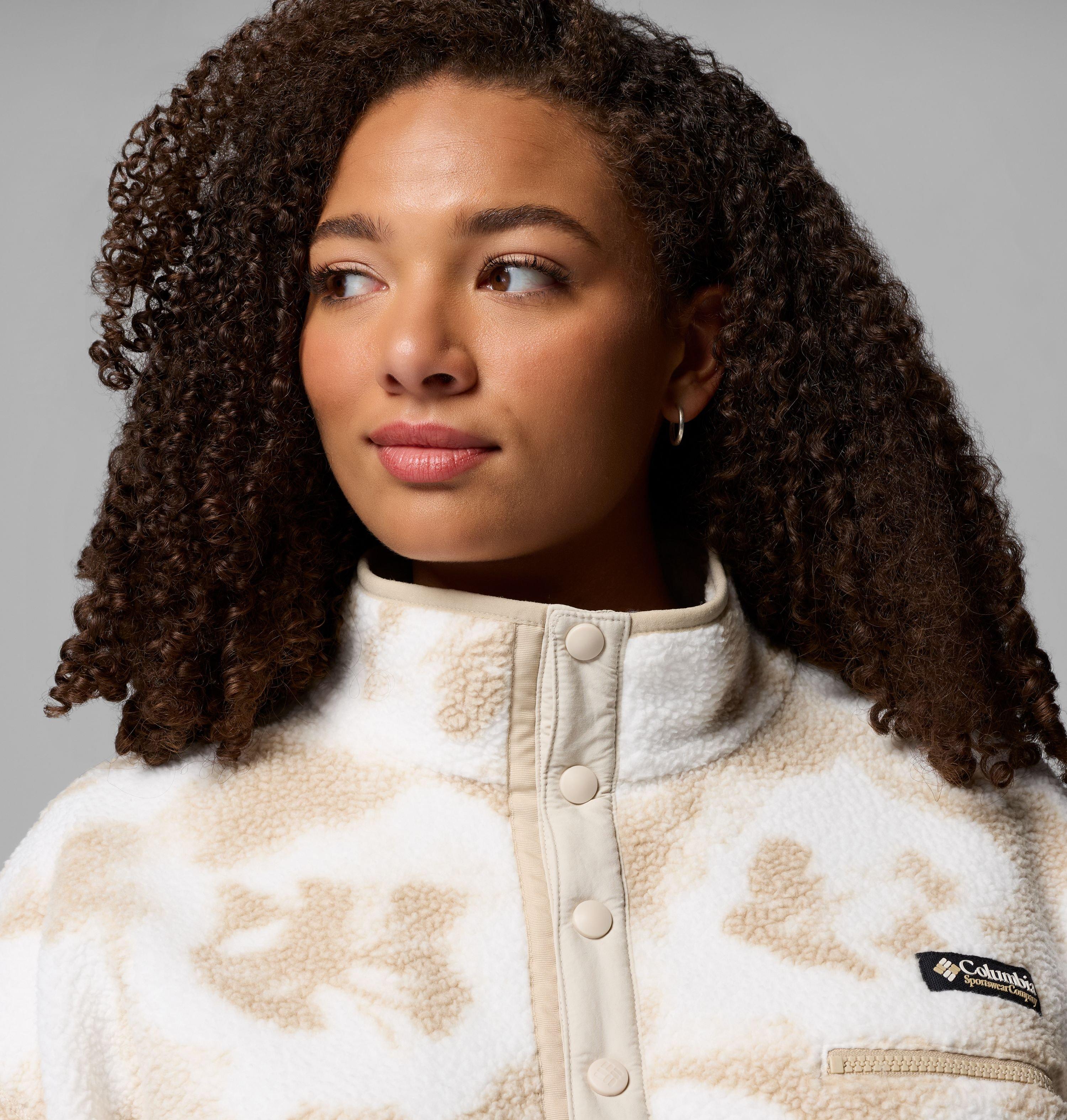 Women's Helvetia II Printed Cropped Half Snap Fleece Pullover | 126 | 3X 5