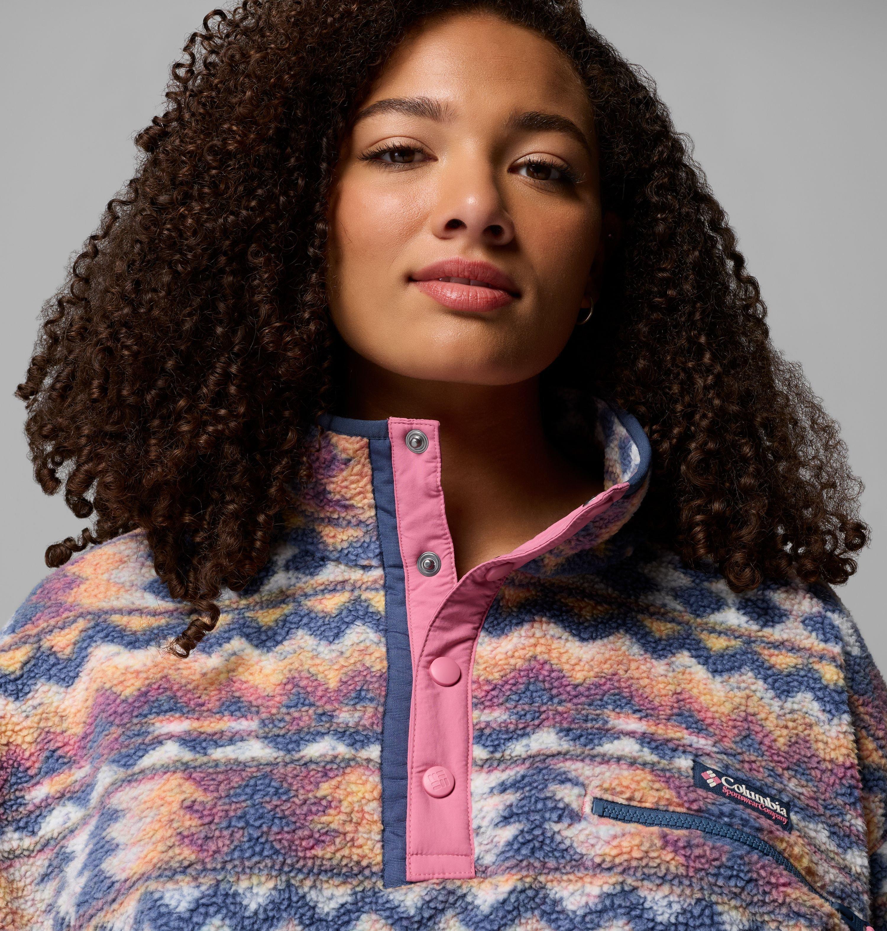 Women's Helvetia II Printed Cropped Half Snap Fleece Pullover | 127 | 2X 5