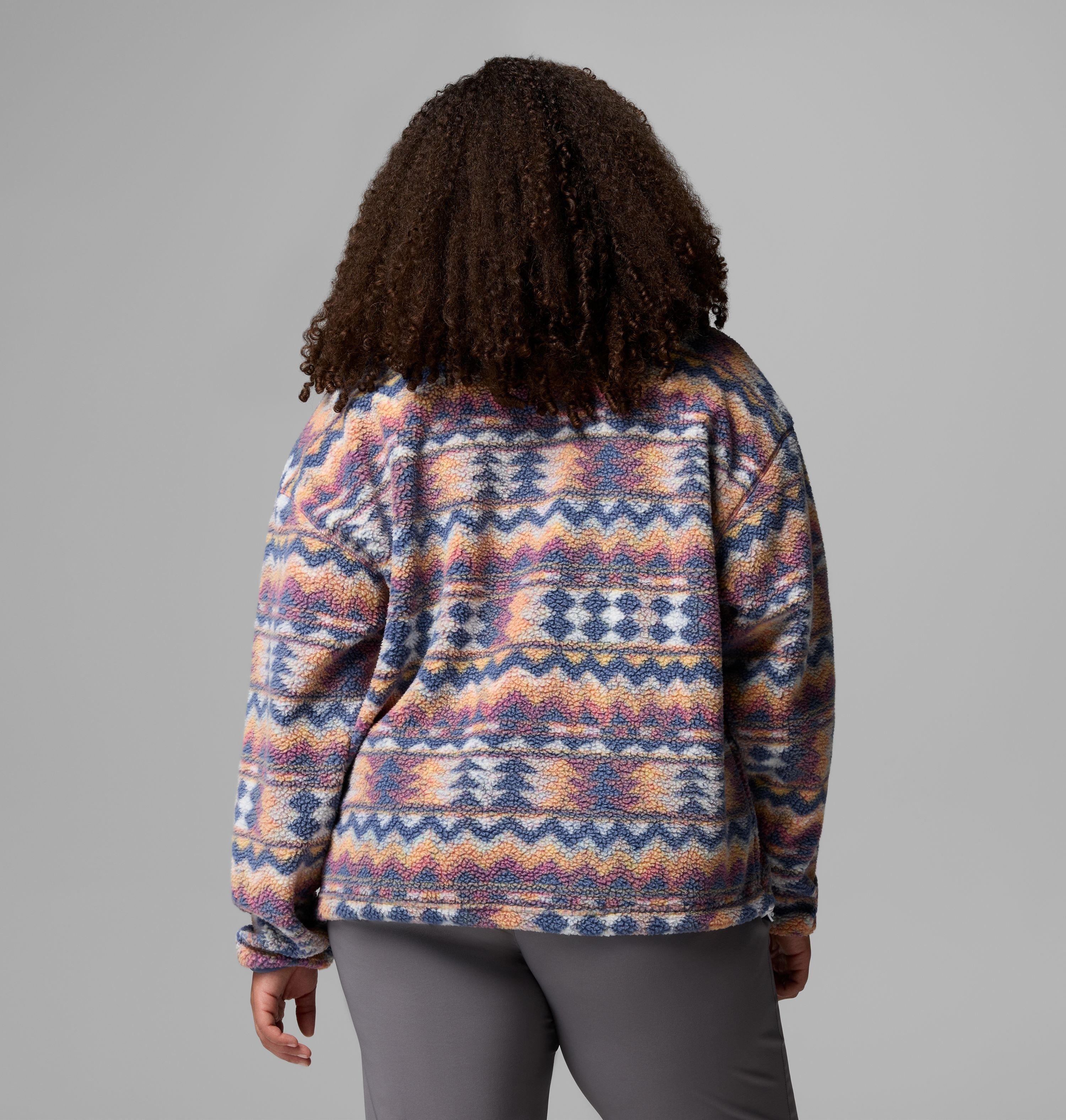 Women's Helvetia II Printed Cropped Half Snap Fleece Pullover | 127 | 2X 3