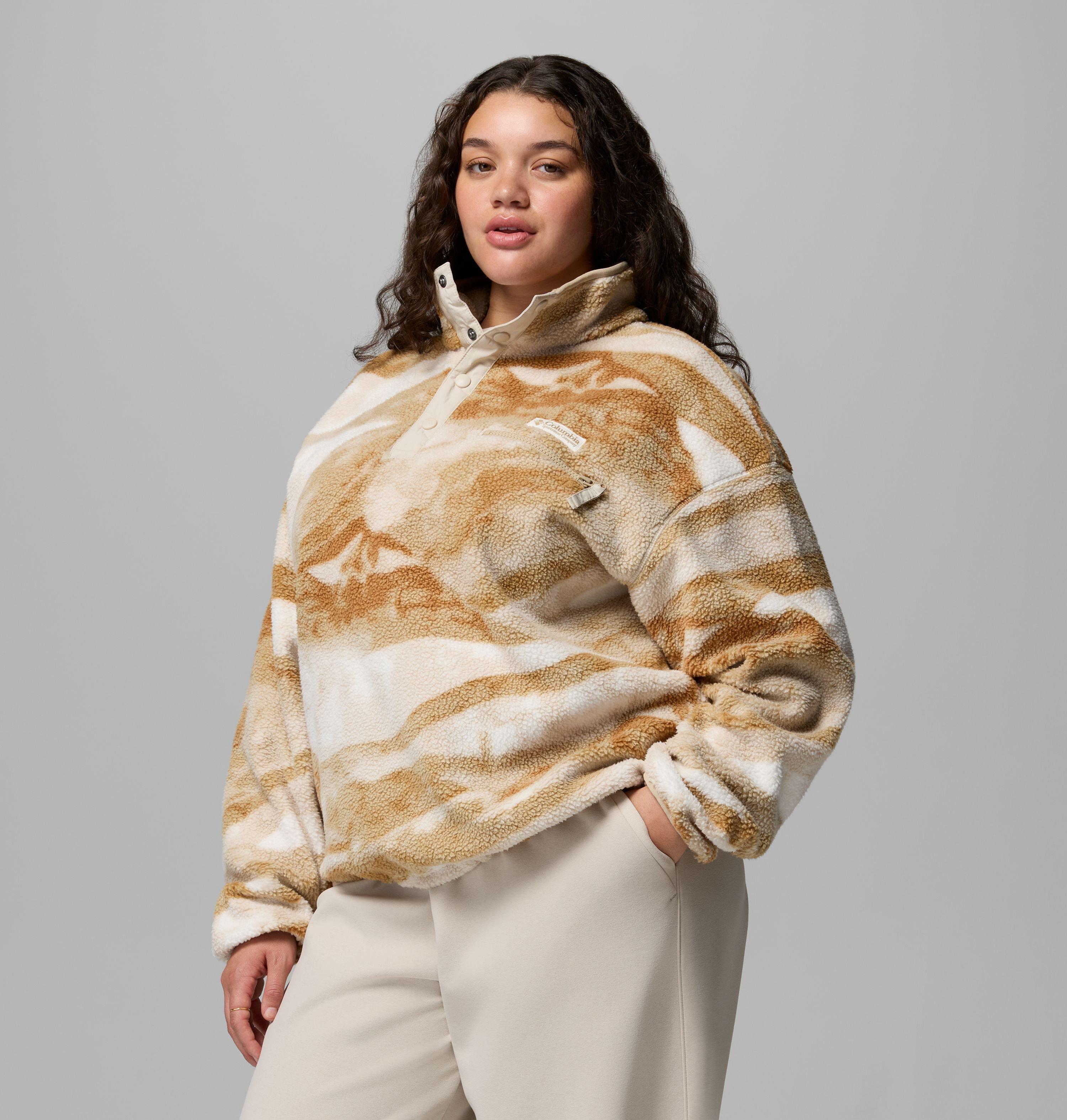 Women's Helvetia II Printed Cropped Half Snap Fleece Pullover | 128 | 3X 4