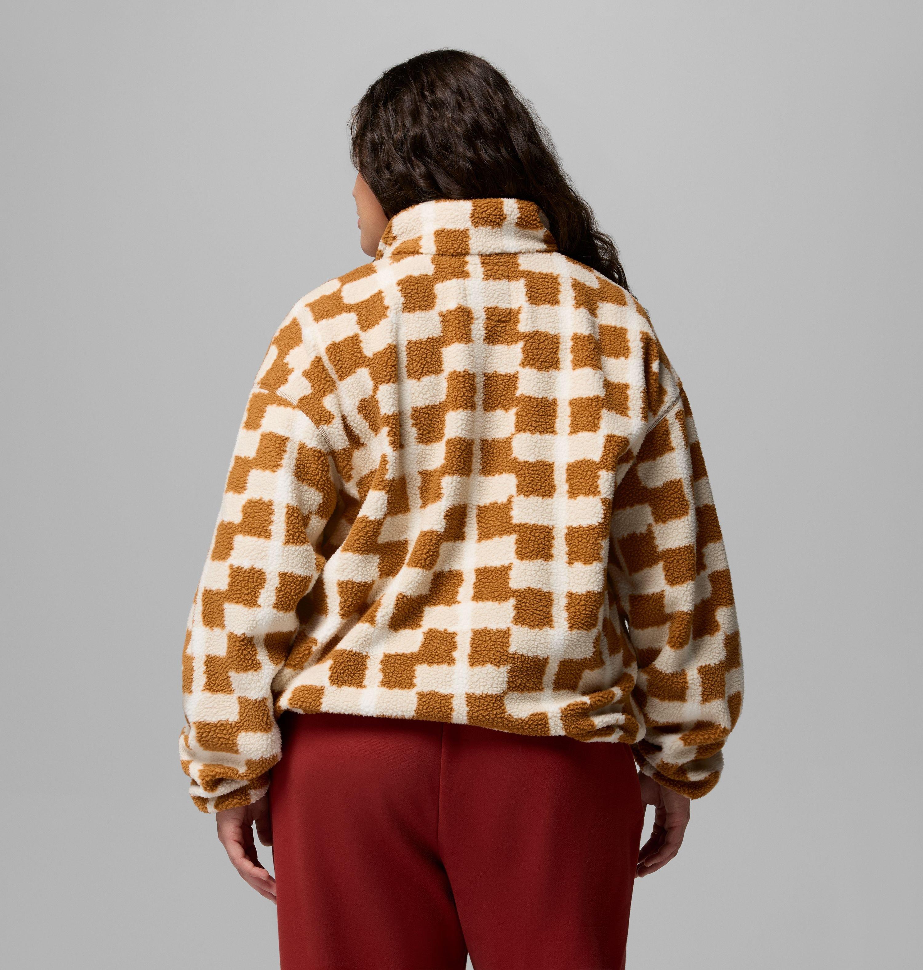 Women's Helvetia II Printed Cropped Half Snap Fleece Pullover - Plus Size 3